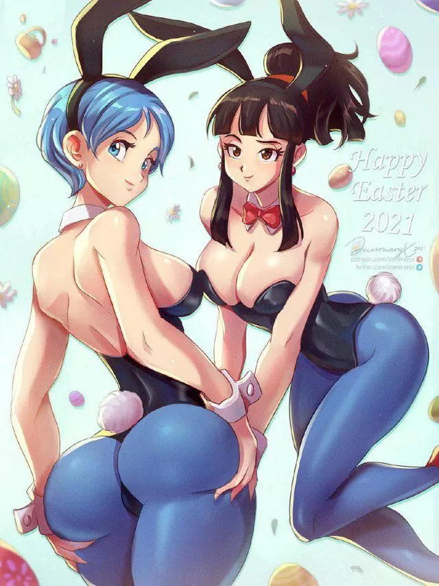 Chi-Chi and Bulma look great as bunny girls.