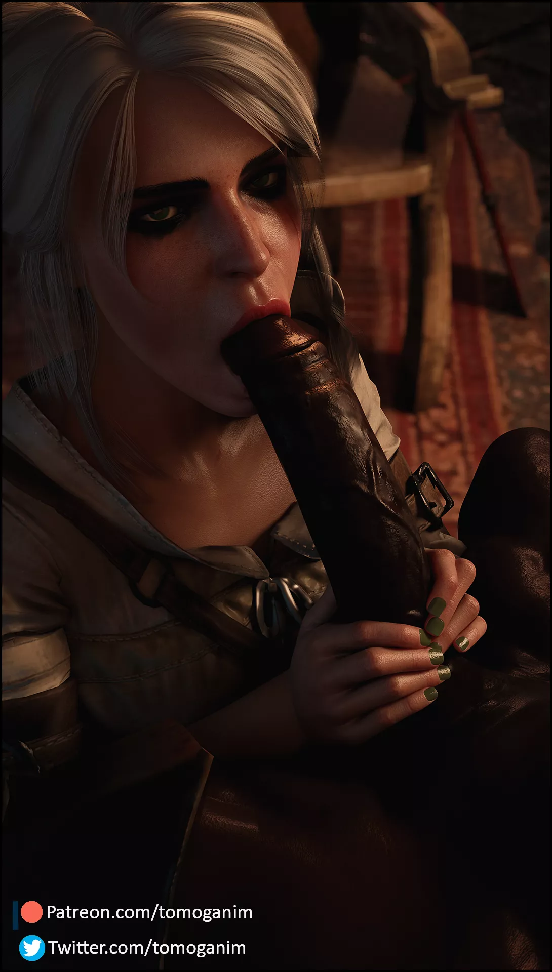 Ciri sucking the tip (Tomoganim)