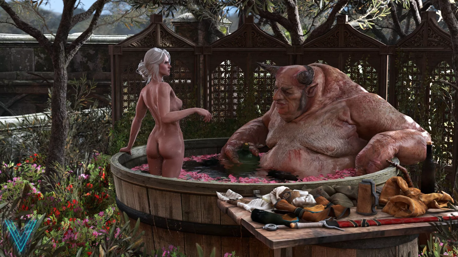 Ciri's bath (The Vice) [The Witcher]