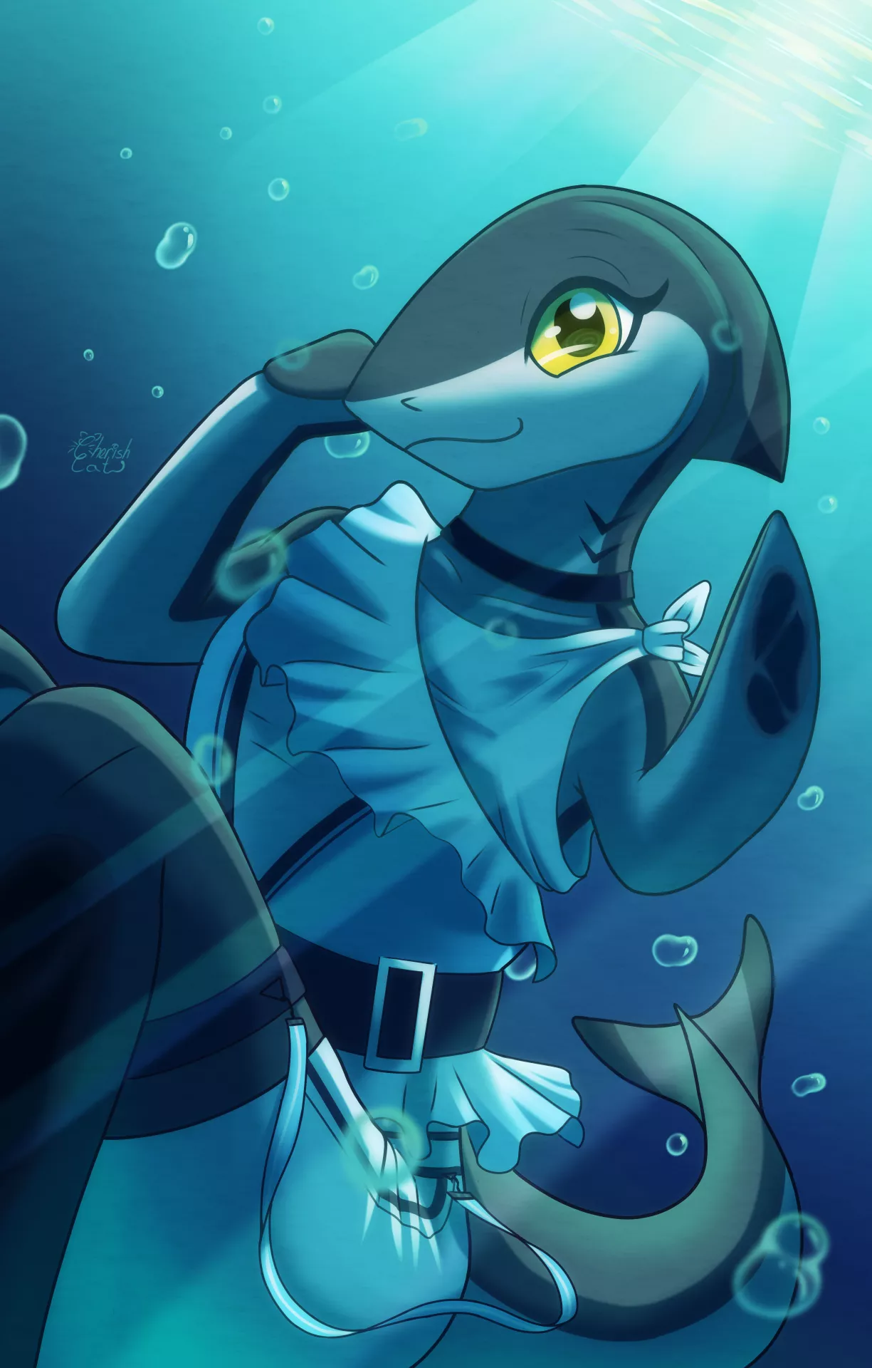 Clear Waters - (art by me ~ @CherishCat2)