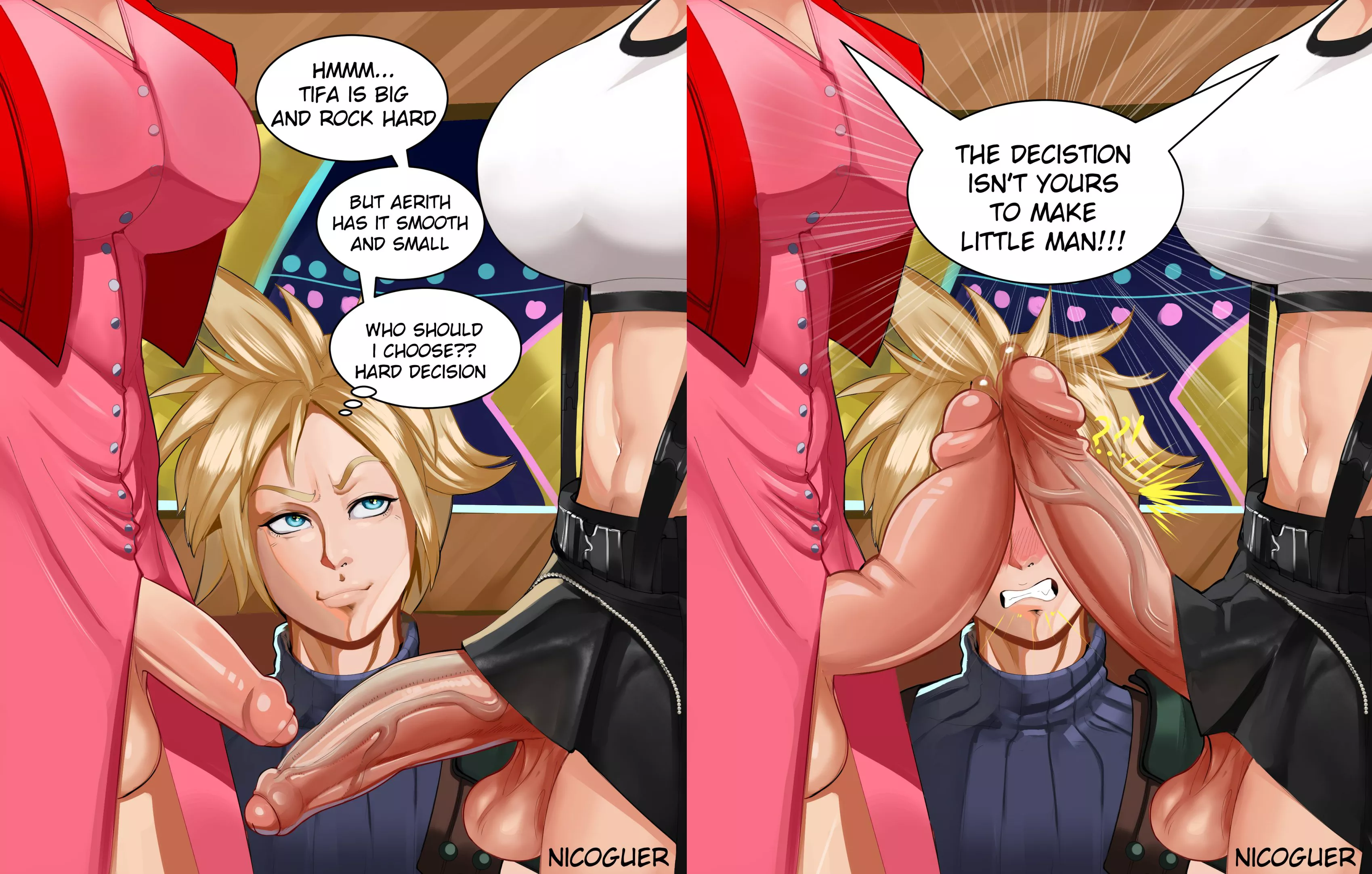 Cloud thirsty for Aerith & Tifa (NicoguerOG)