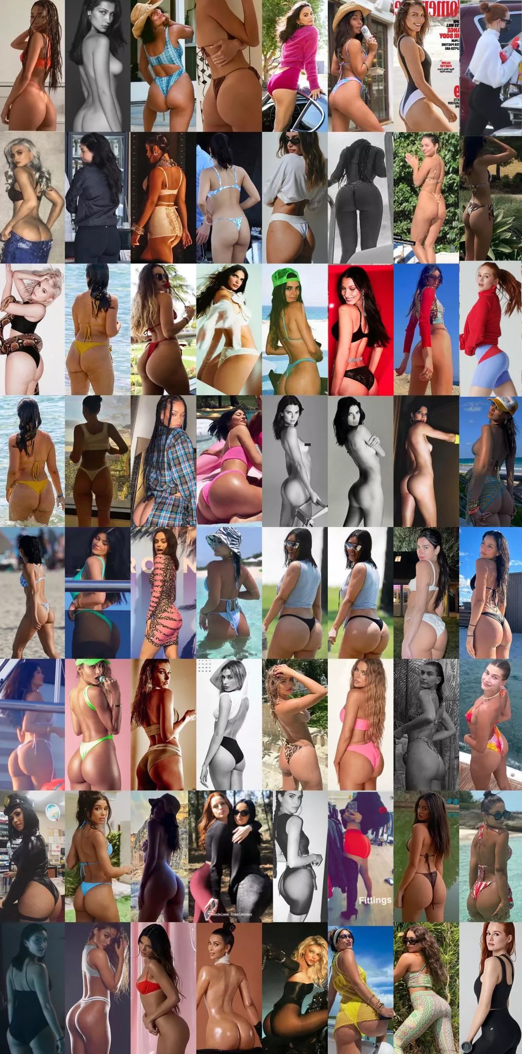 collage of some of my favorite celeb’s ass pics