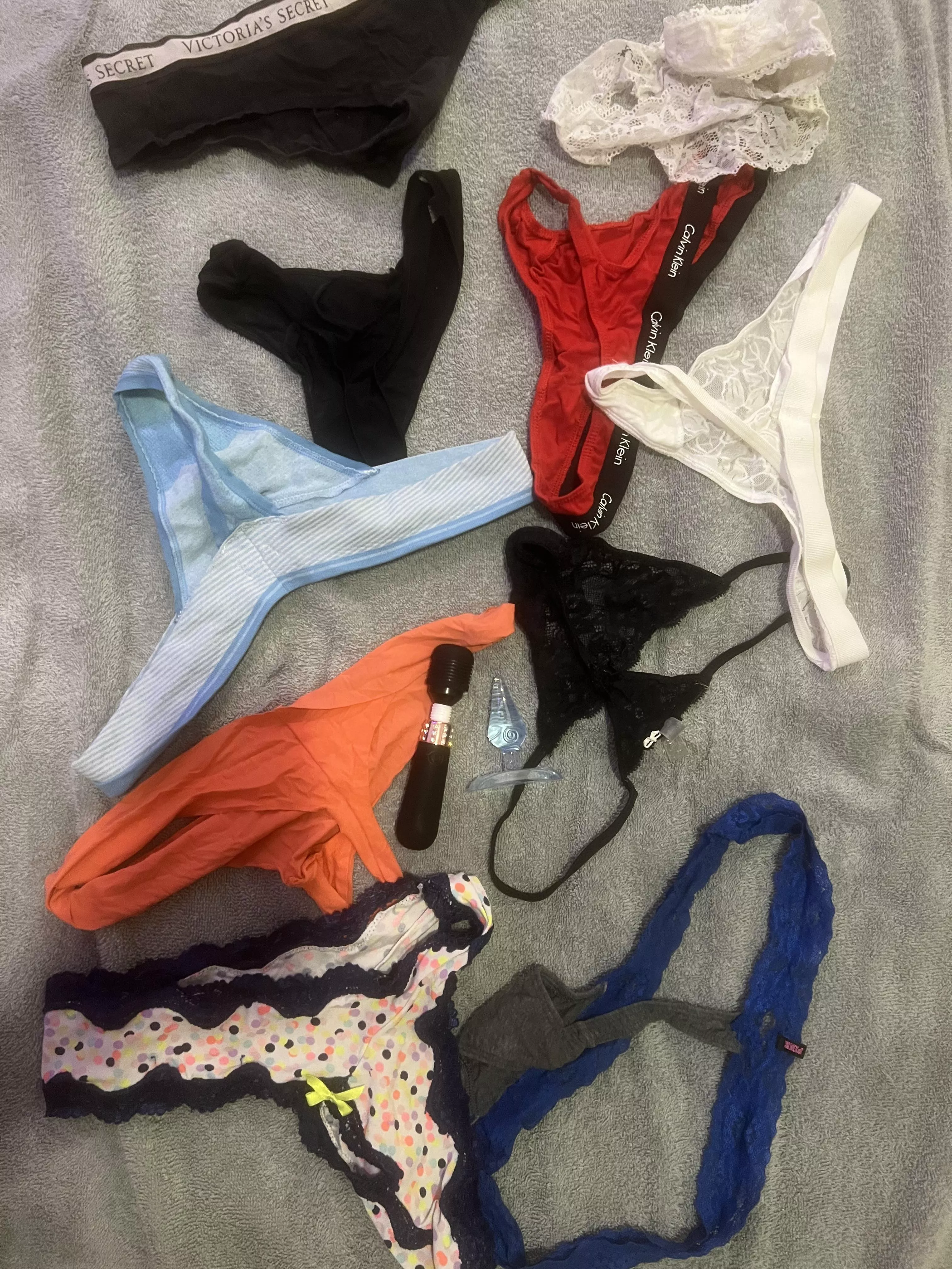 Collection of my stepsisters panties and toys over the years, comment what I should do with them