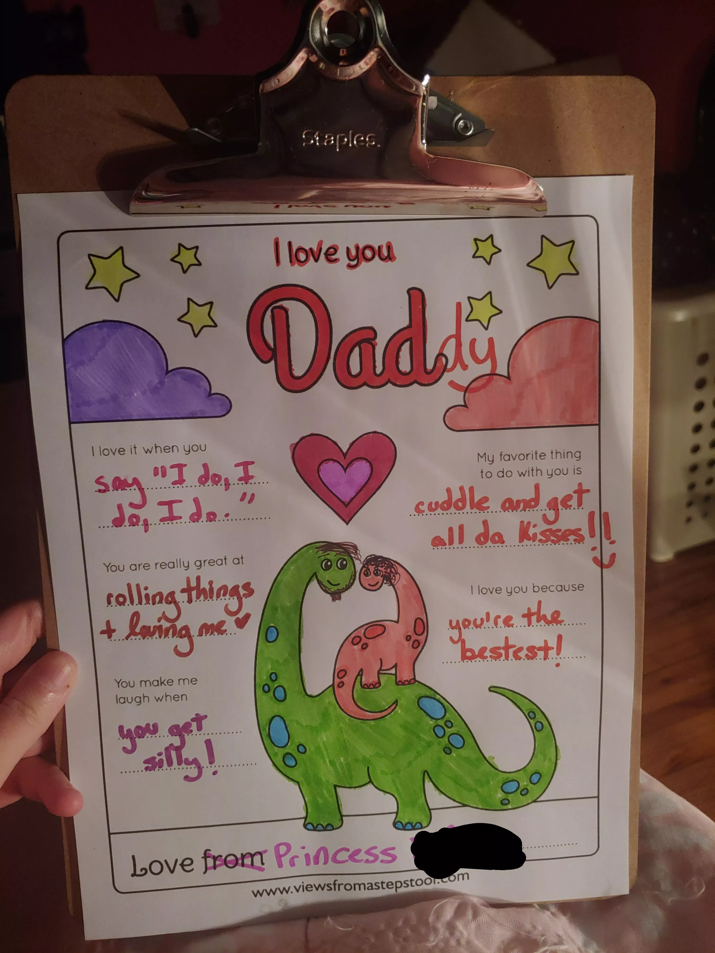 Colored this for my daddy tonight!