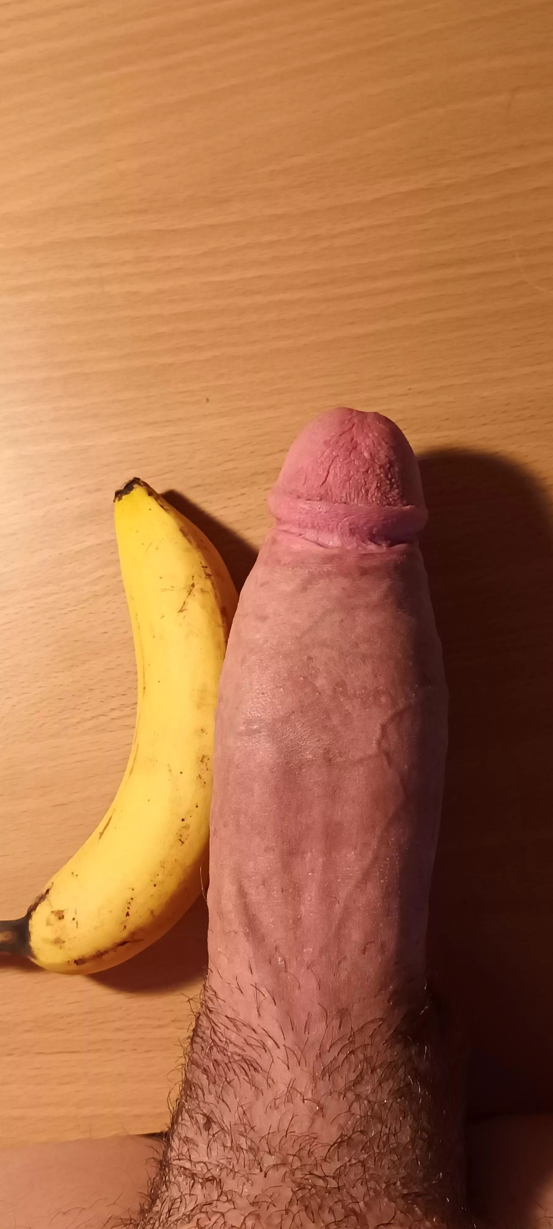 compared to a banana