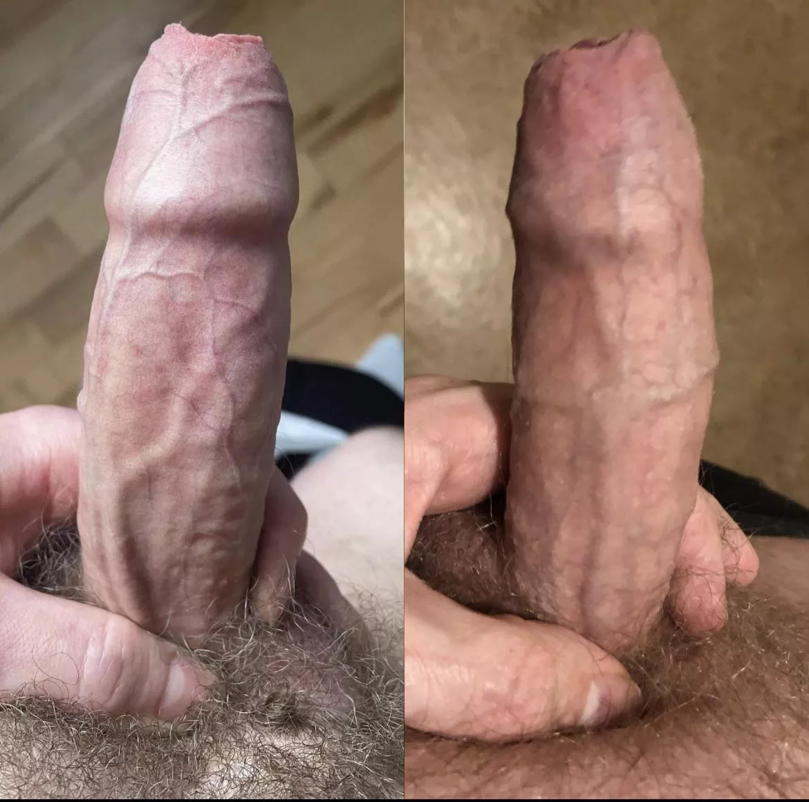 Compared with a Reddit user, and we are almost cock twins! Which do you think is bigger? Which do you prefer?