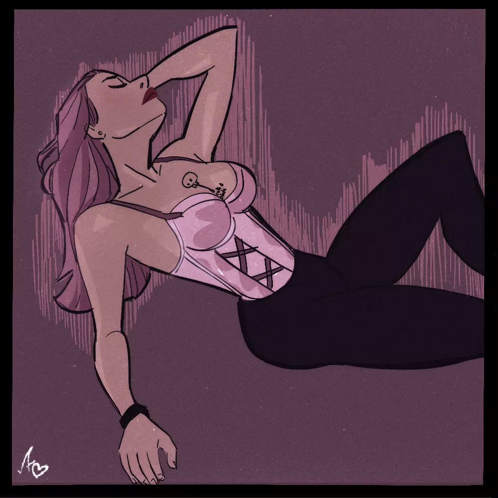 Corset Pinup - Art by Me.