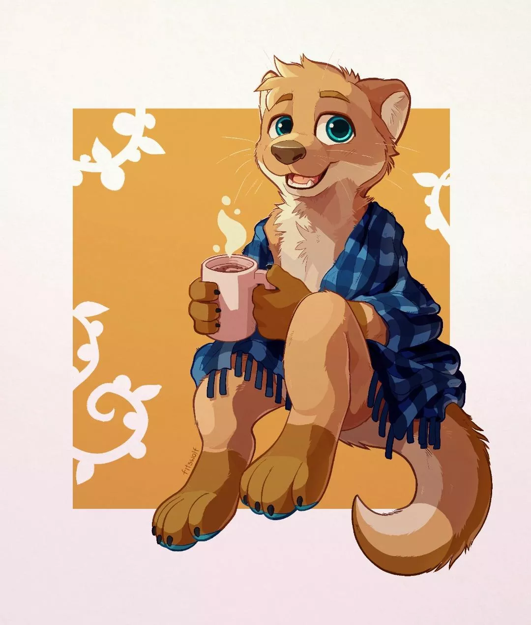 Cozy otter (art by me)