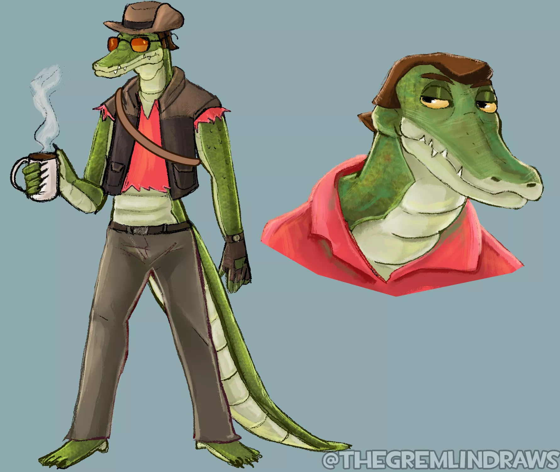 Crocodile Sniper (art by me)