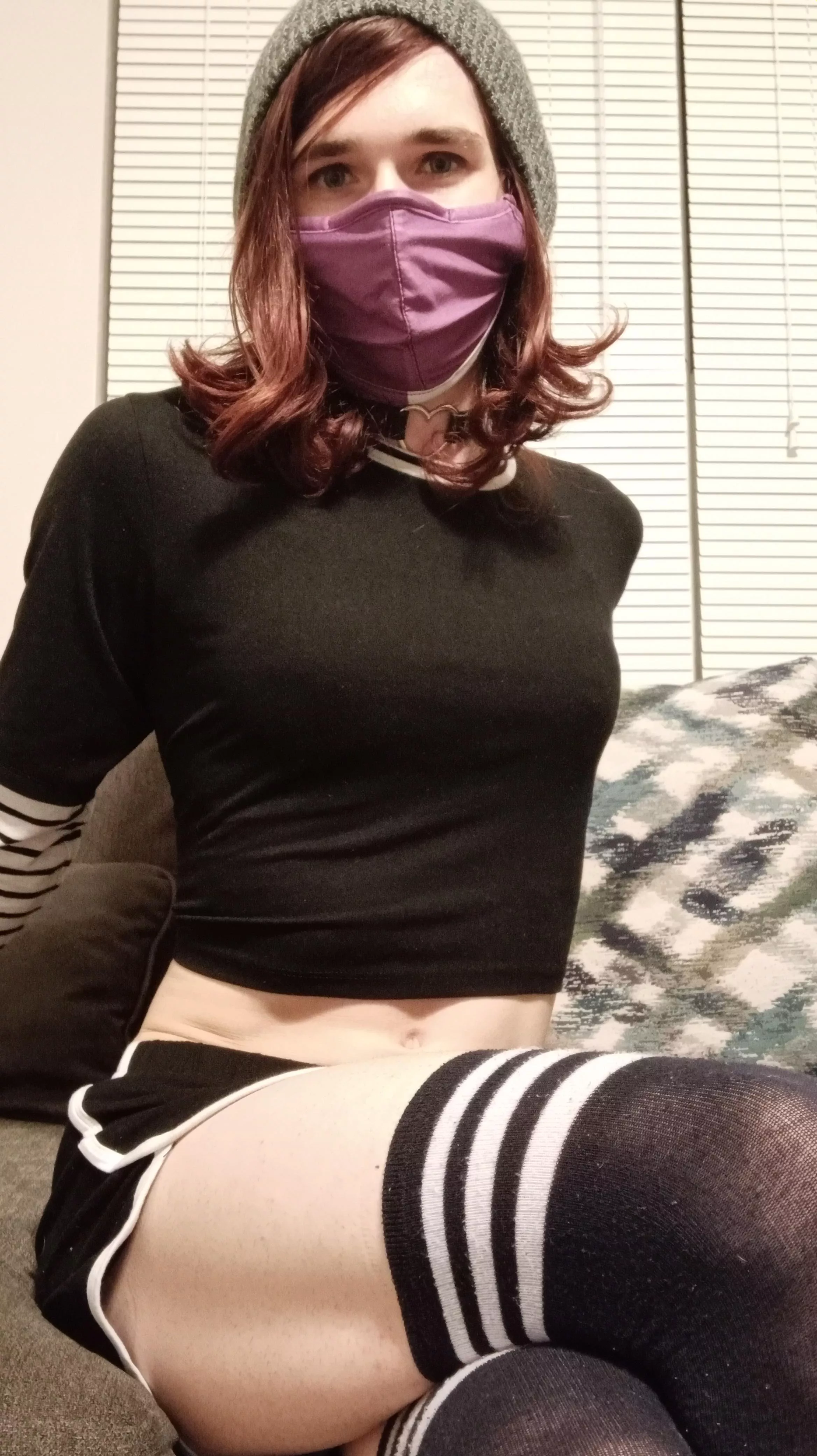 Crop top and thigh highs night ❤