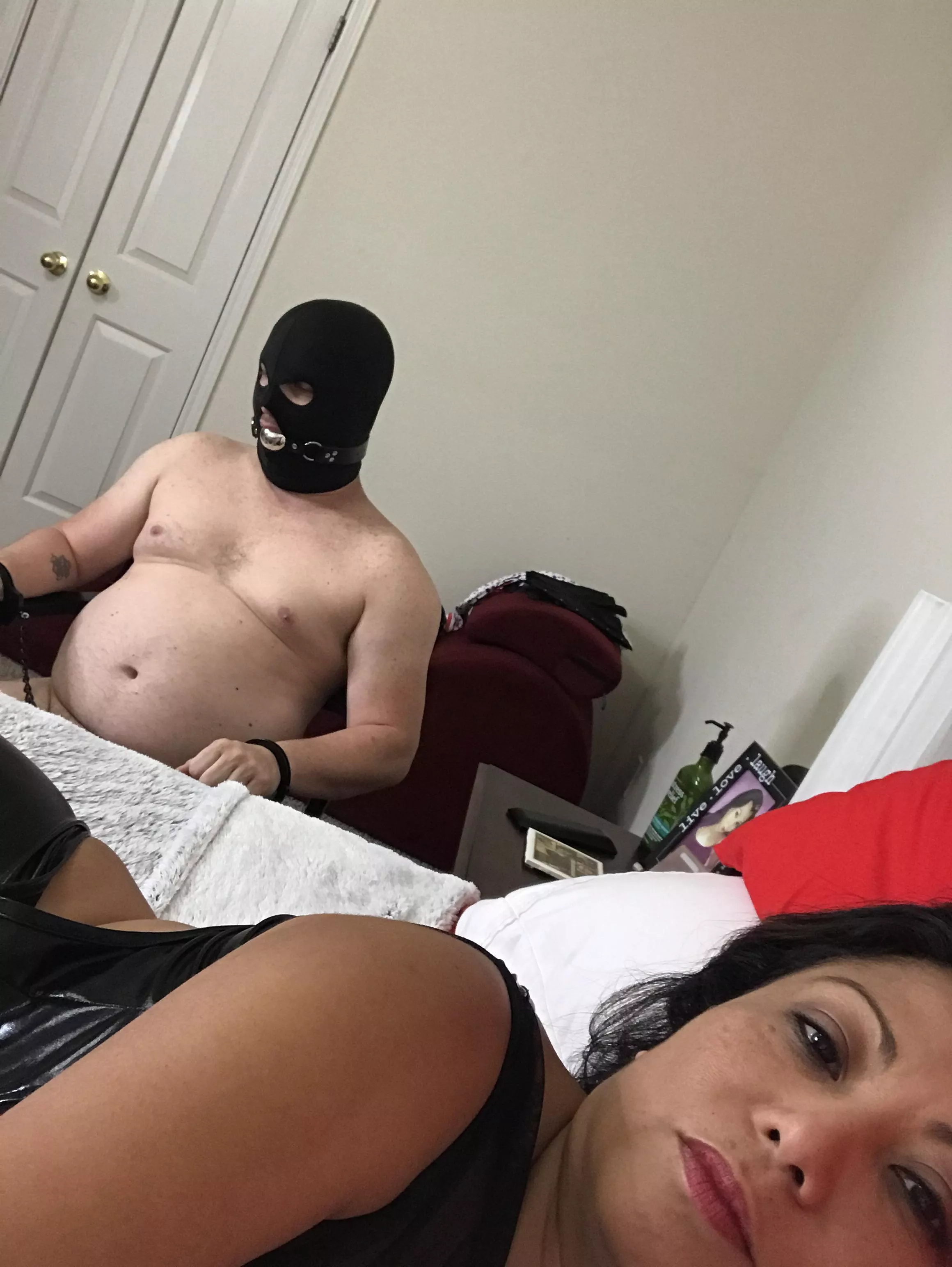 Cuck is ready to watch my playtime