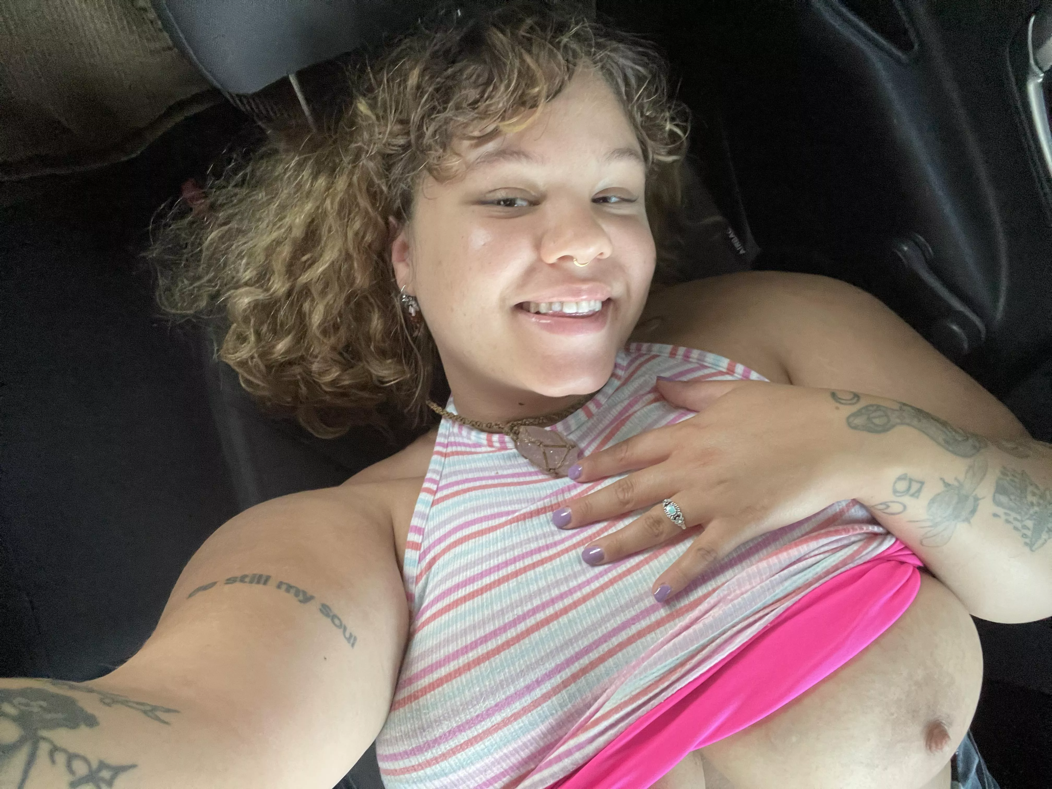 cum lay with me in the car bb