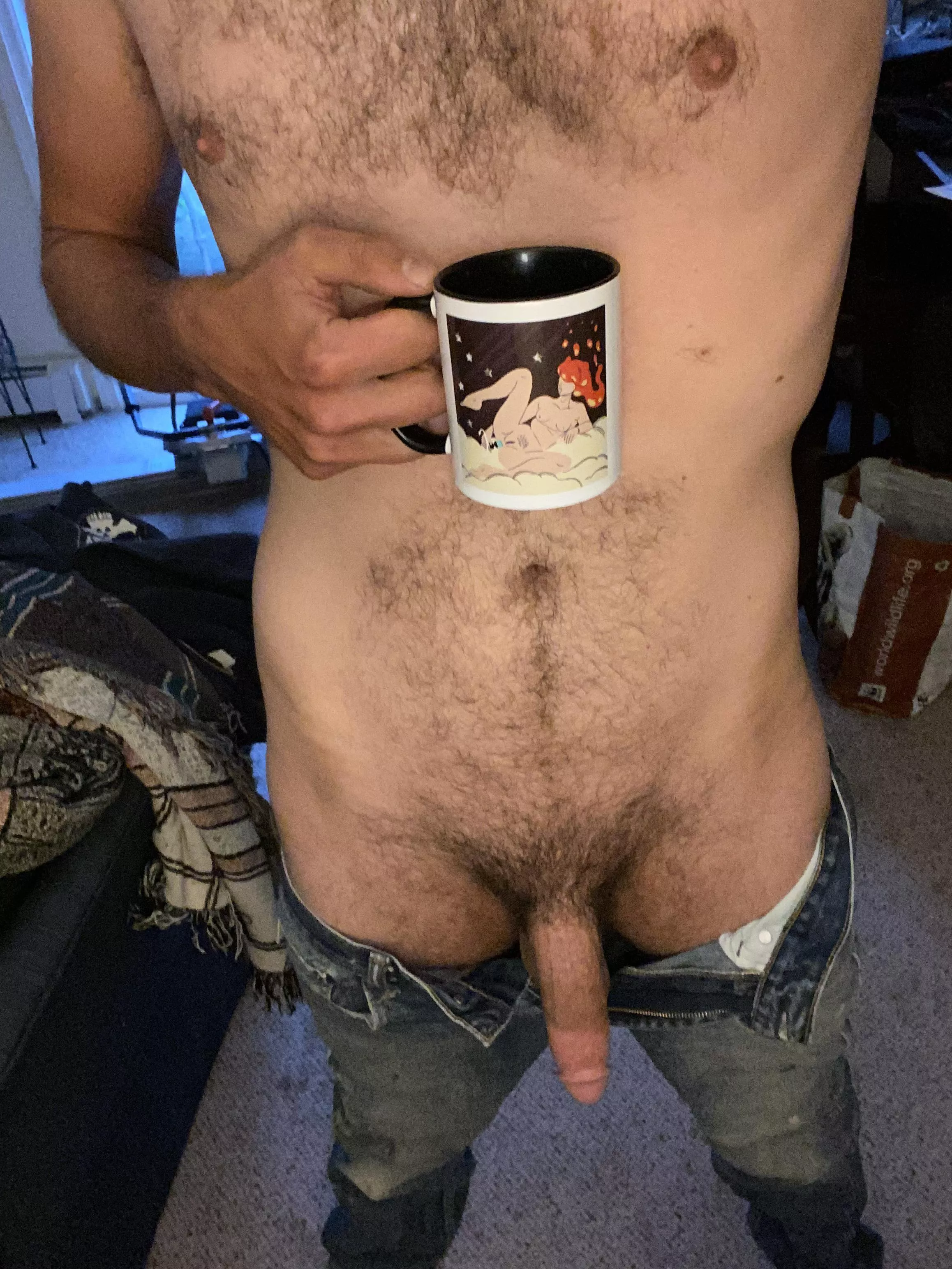 Cup o’ joe in my buttplug mug