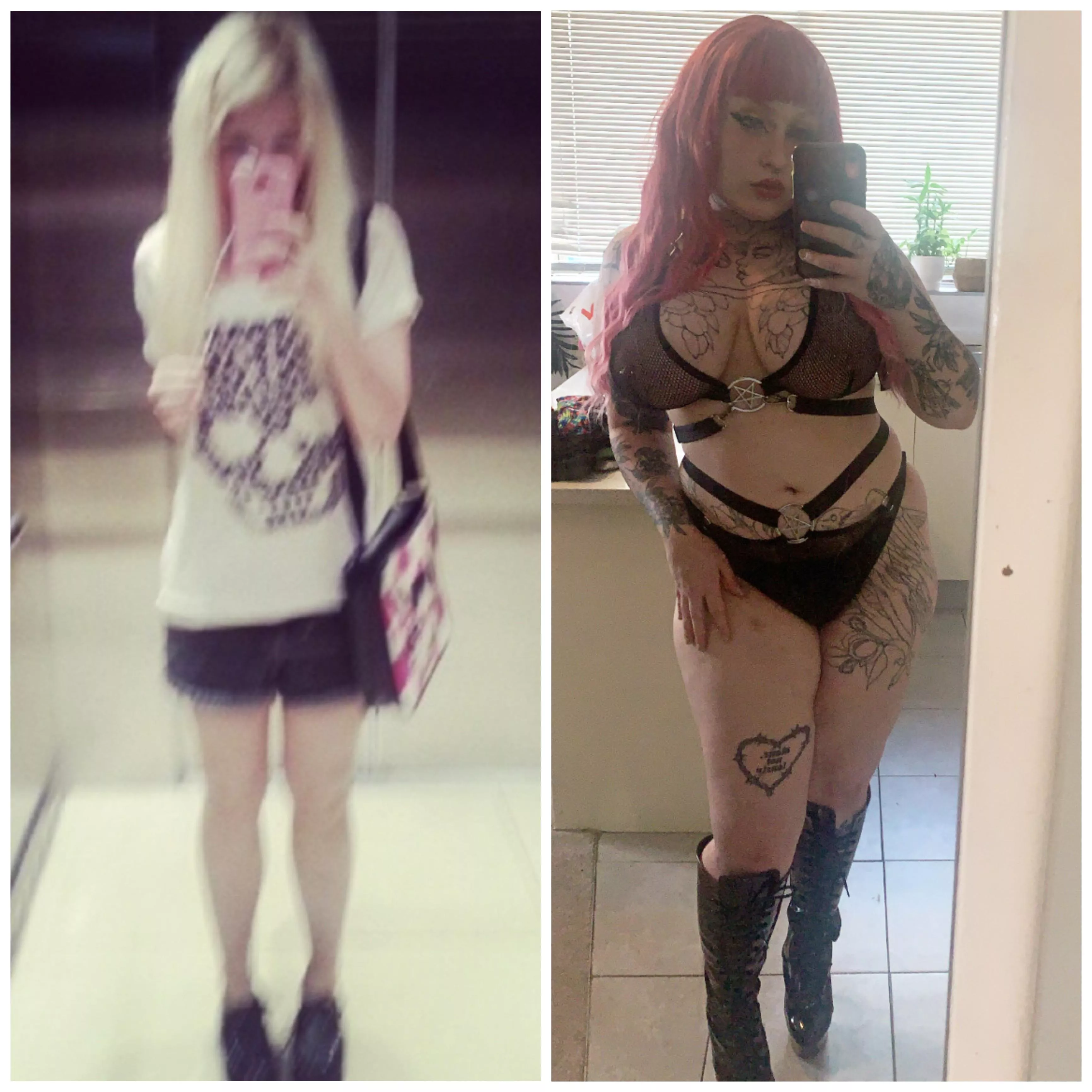 Currently going through my Gimbo rtansformation ~ 1/2 of the funds needed for 360 lipo, fat transfer to butt & chin lipo saved Want to help make me the perfect goth bimbo fuck doll? Inbox me ?