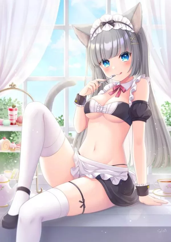 cute catgirl maid