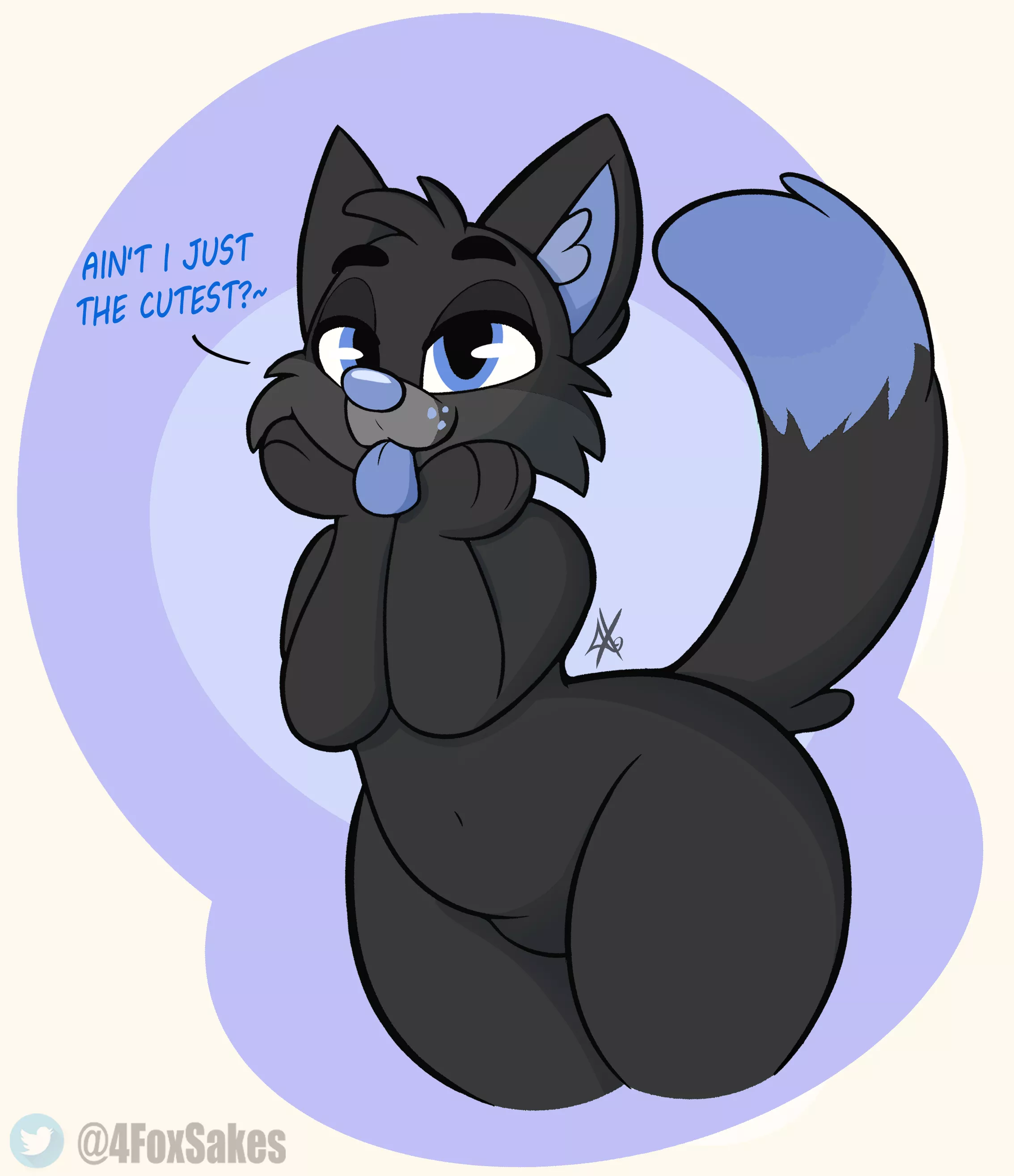 Cutie bean! :3 (Art: @4FoxSakes on Twitter. (Me :D))