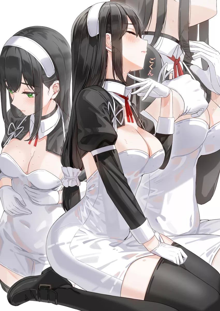 cutie maid swallowing (KFR)