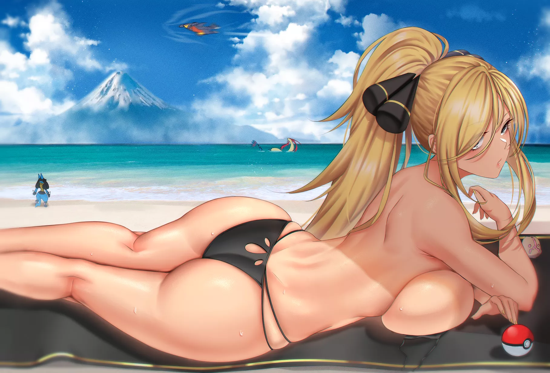 Cynthia at the beach (AnimA@FANBOX)