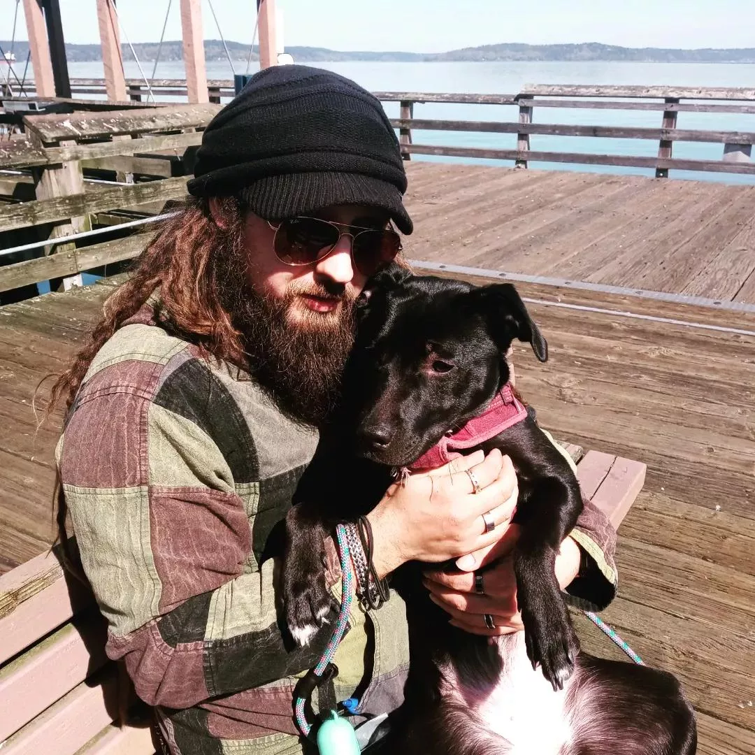 Daddy and our baby. was such a nice day to play outside!