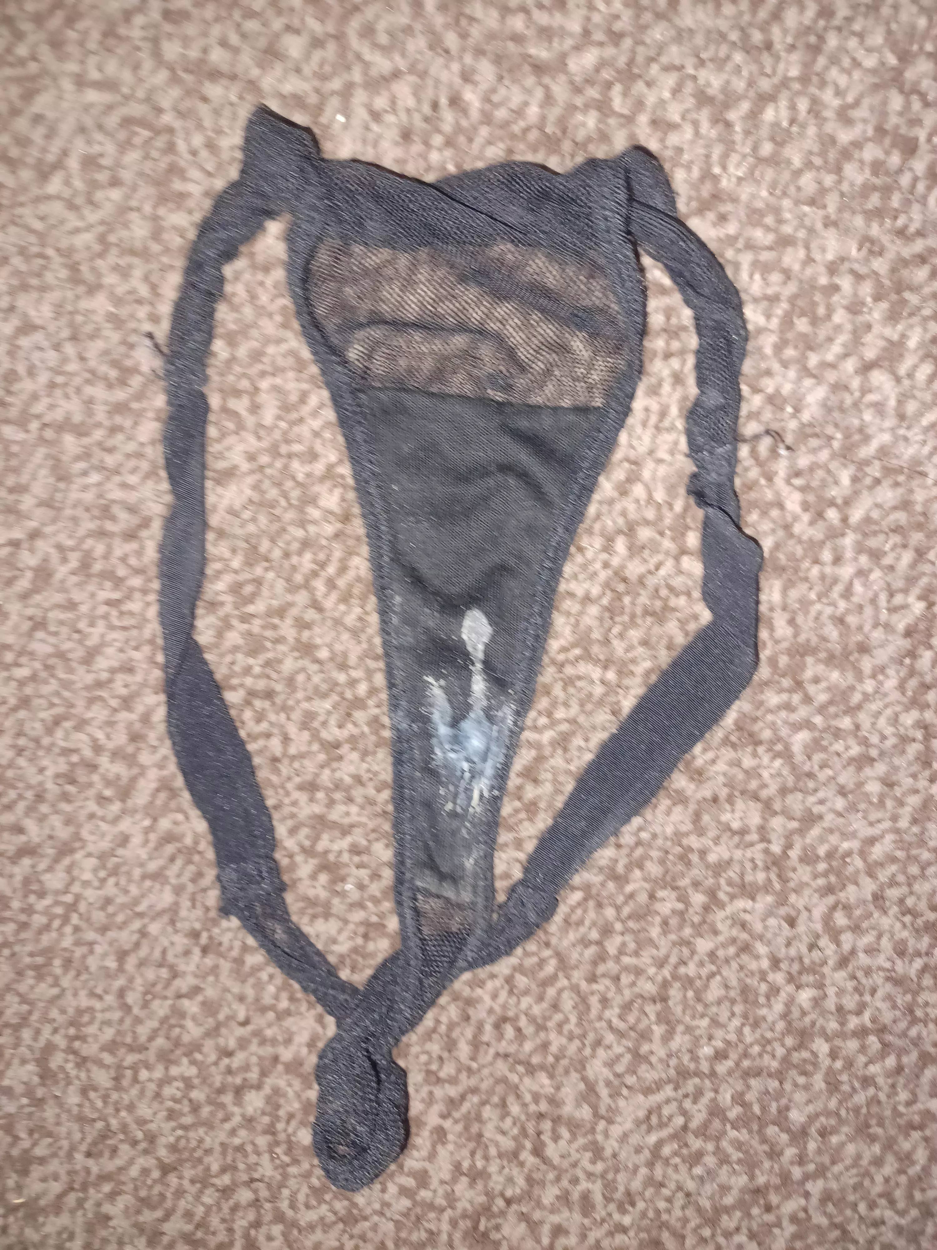 Damp pussy creamed thong