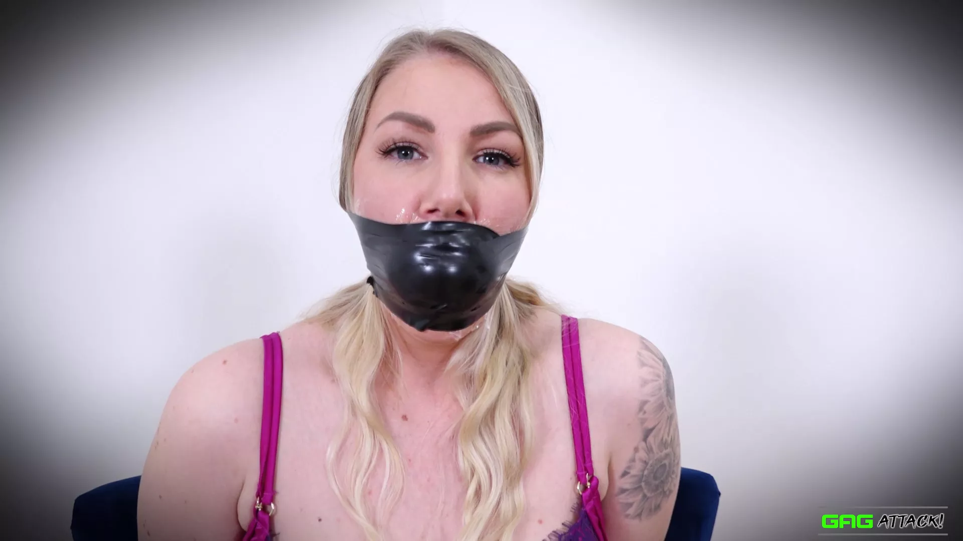 Danielle Maye - Tegaderm Tape gagged ( GagAttack.org )