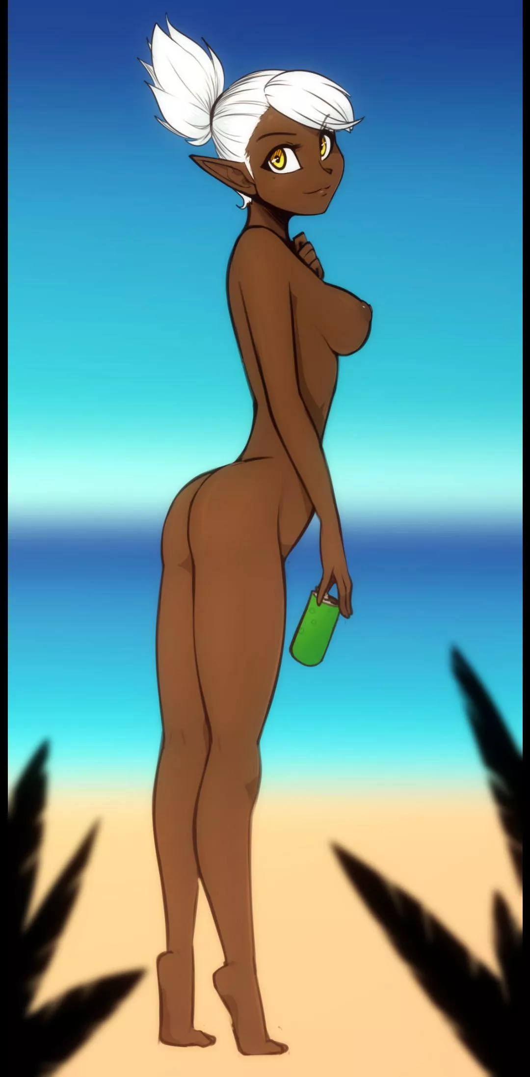 Dark elf at a beach (ScorpDK)