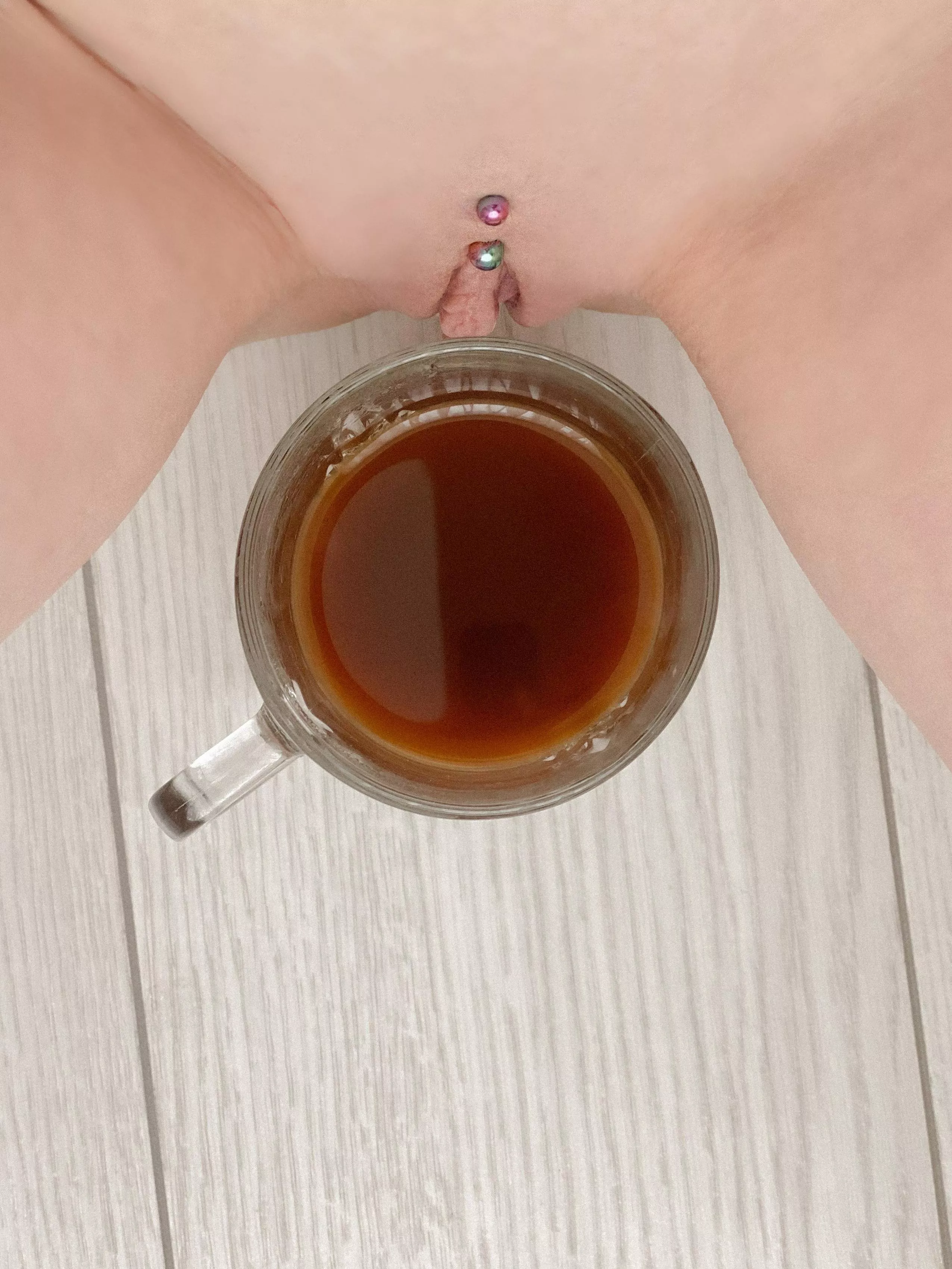 Dear be honest, Morning coffee or my wet pussy?