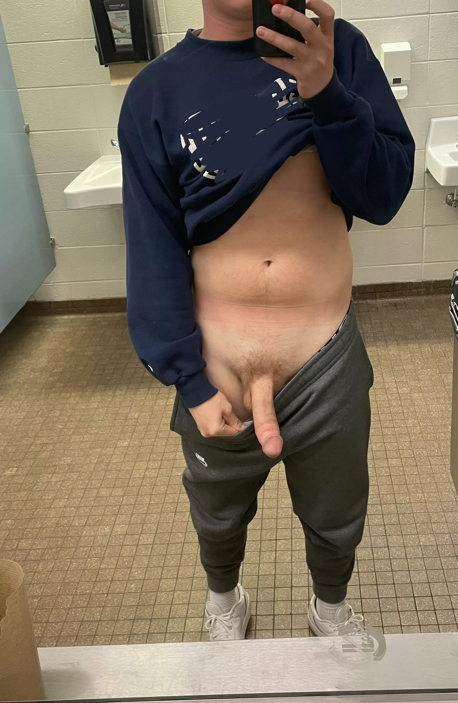 Dicks out in the library bathroom