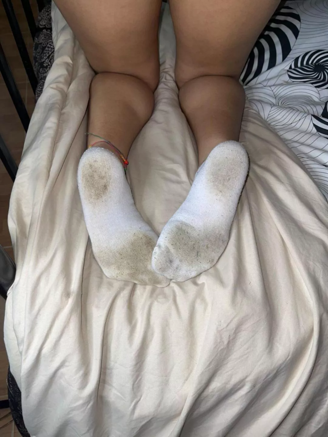 dirty white socks