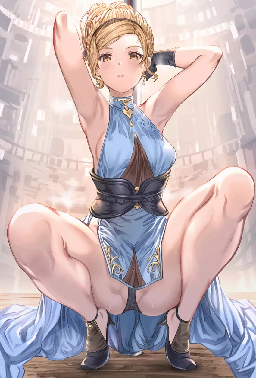 Djeeta revealing the goods