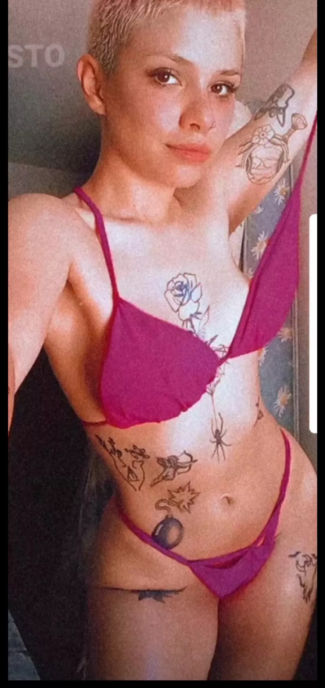 do u like my swimwear and tattoos? 🥵 u know what to do🥰 gimme some luv💜