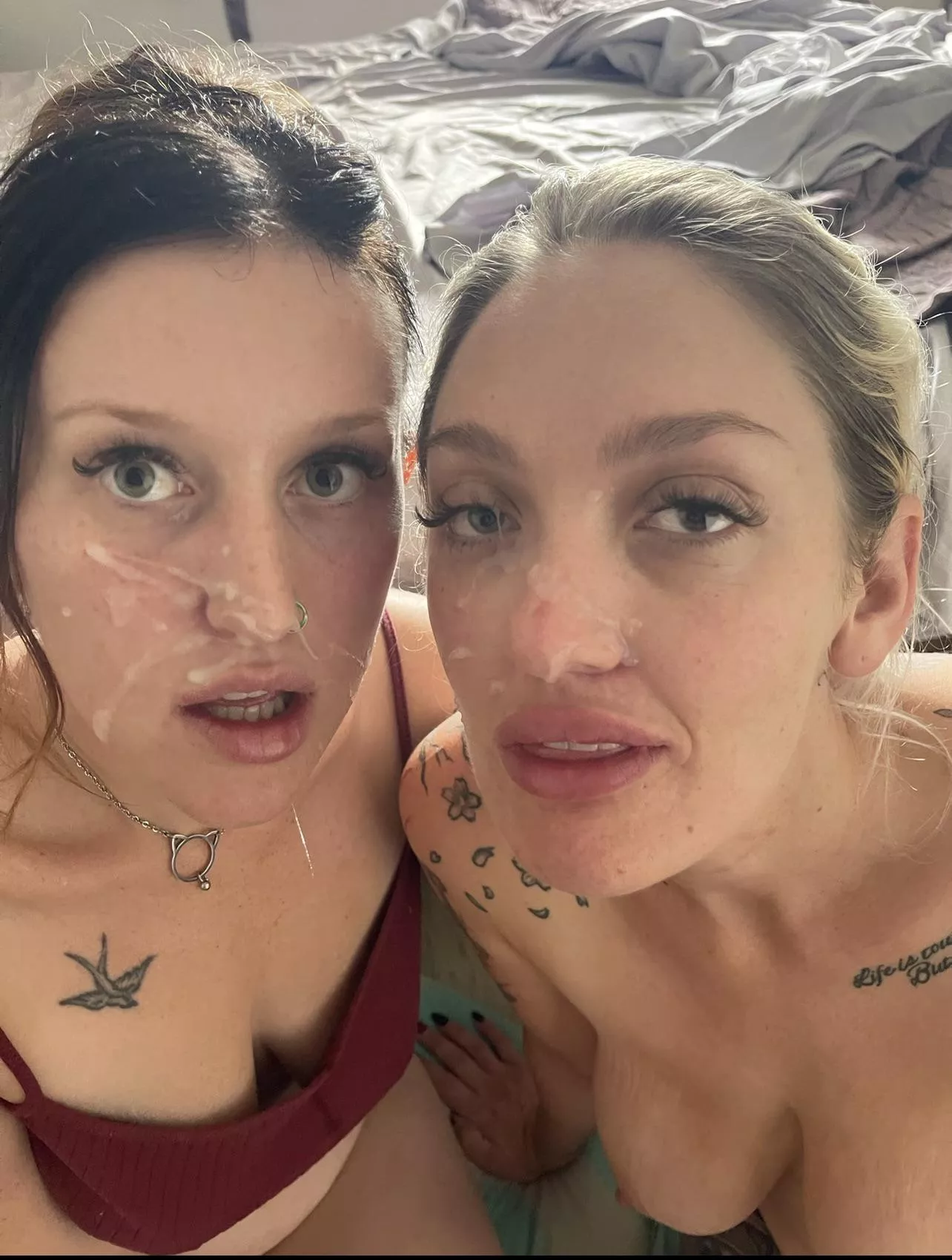 Do we look pretty covered in cum ðŸ˜ˆðŸ˜