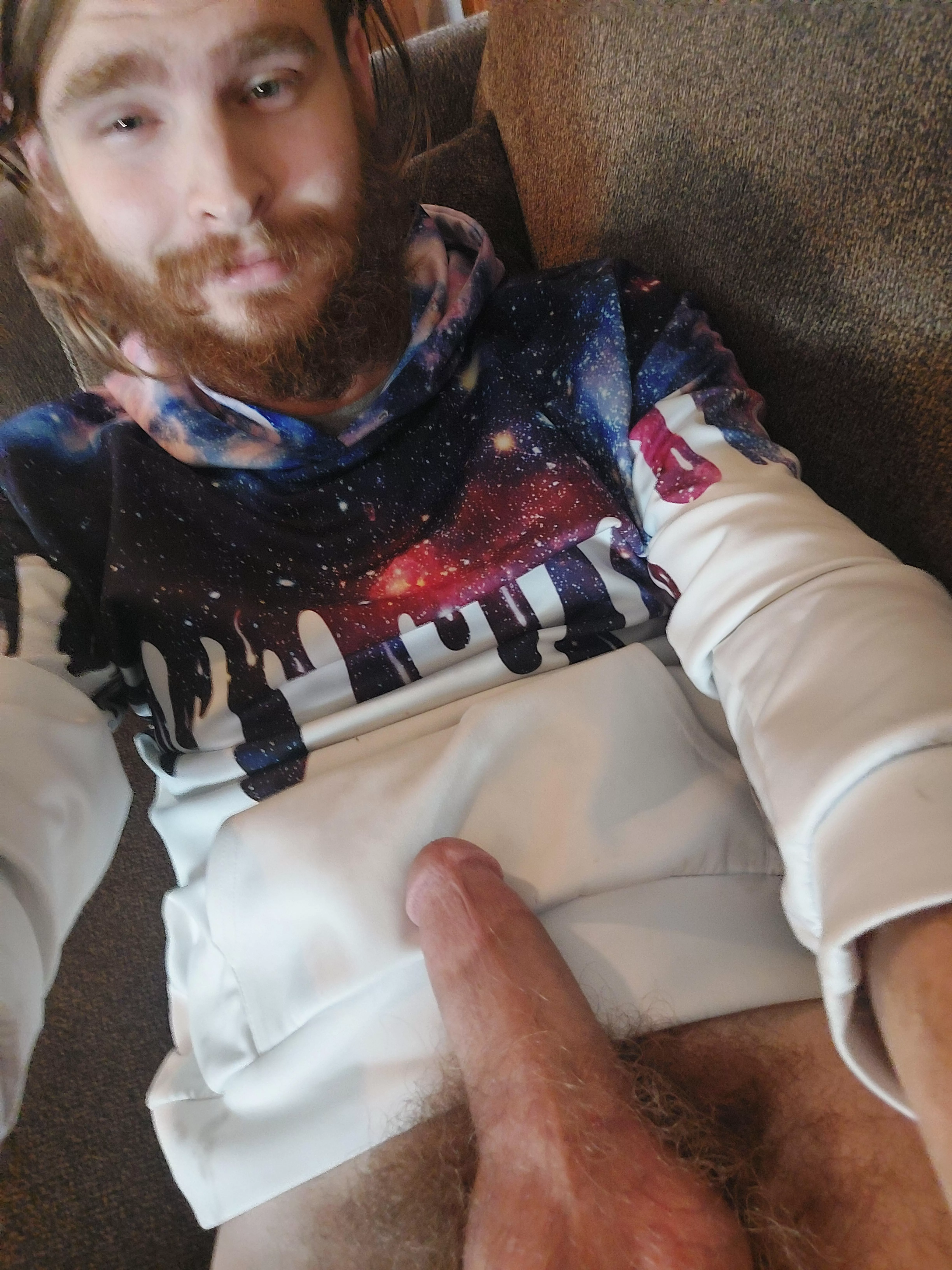 Do you like my beard and cock?