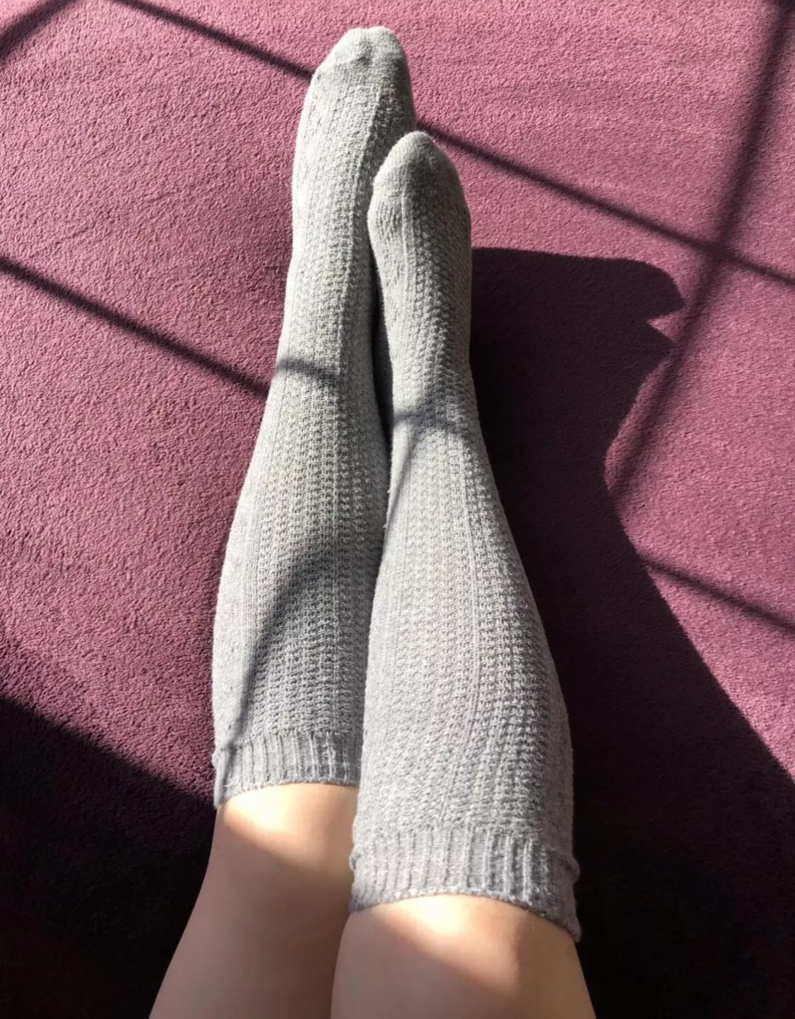 Do you like my gray knee high socks?