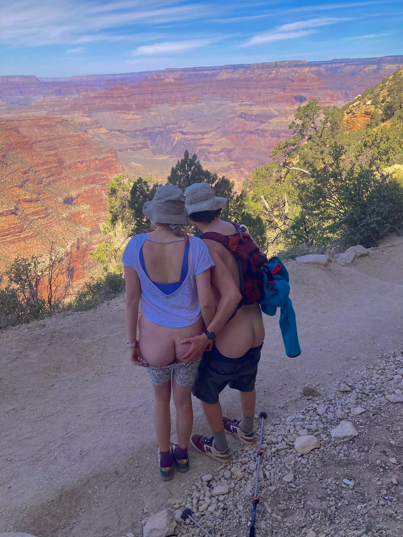 Do you pre[f]er the view of the Grand Canyon or our yu[m]my tushies?