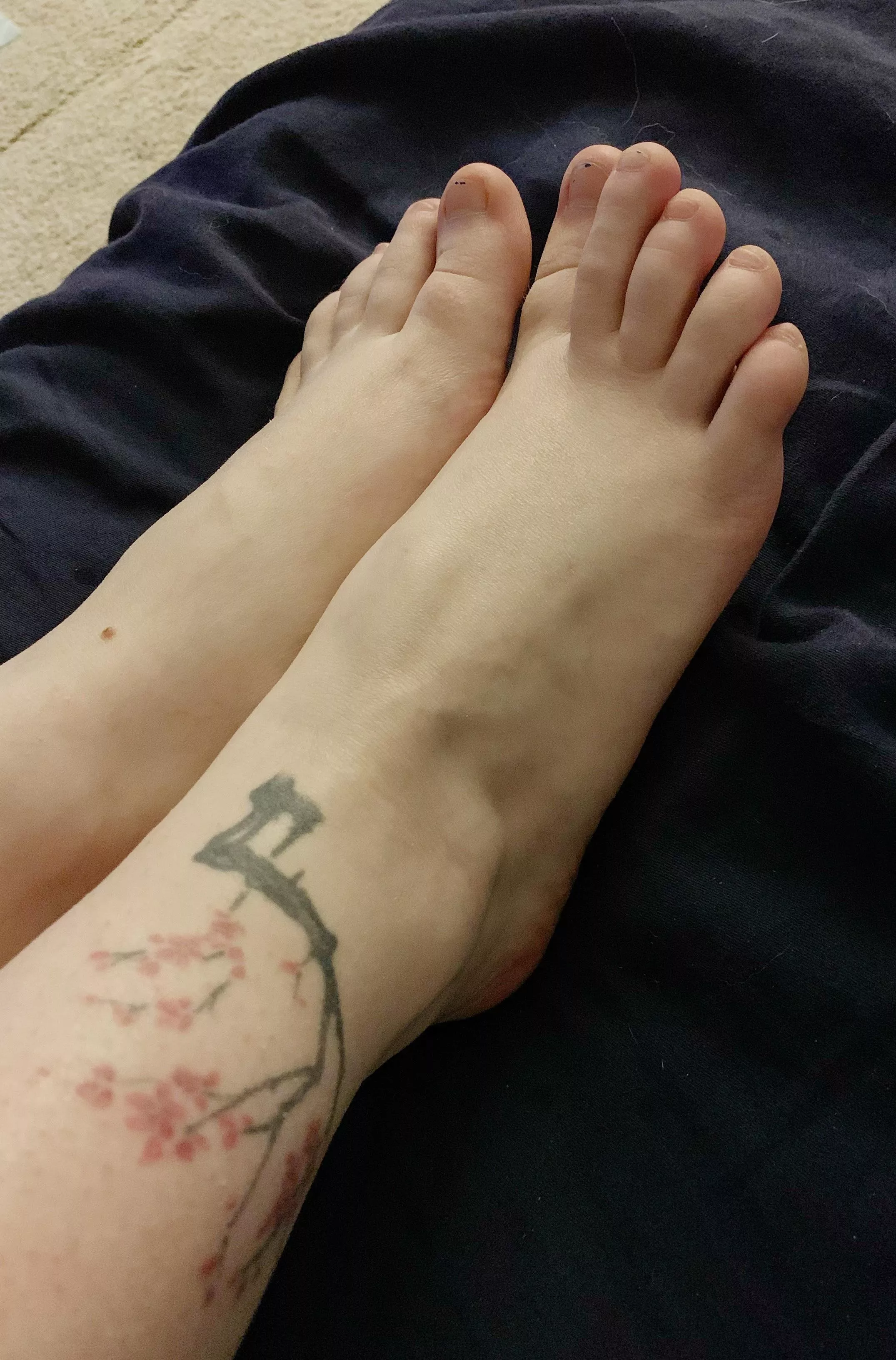 Do you think my feet are cute? Do you like ankle tattoos? I’m thinking of getting more