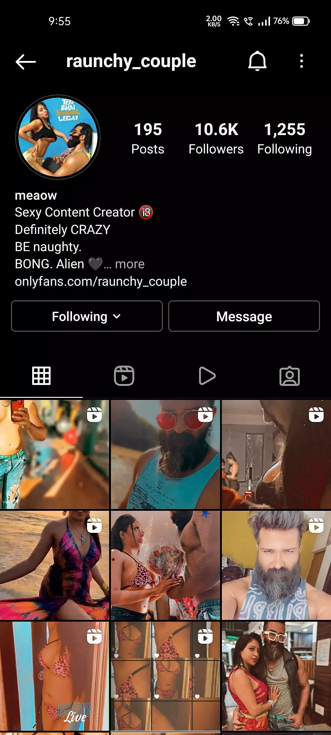 does anybody hav only fans videos of raunchy_couple from insta