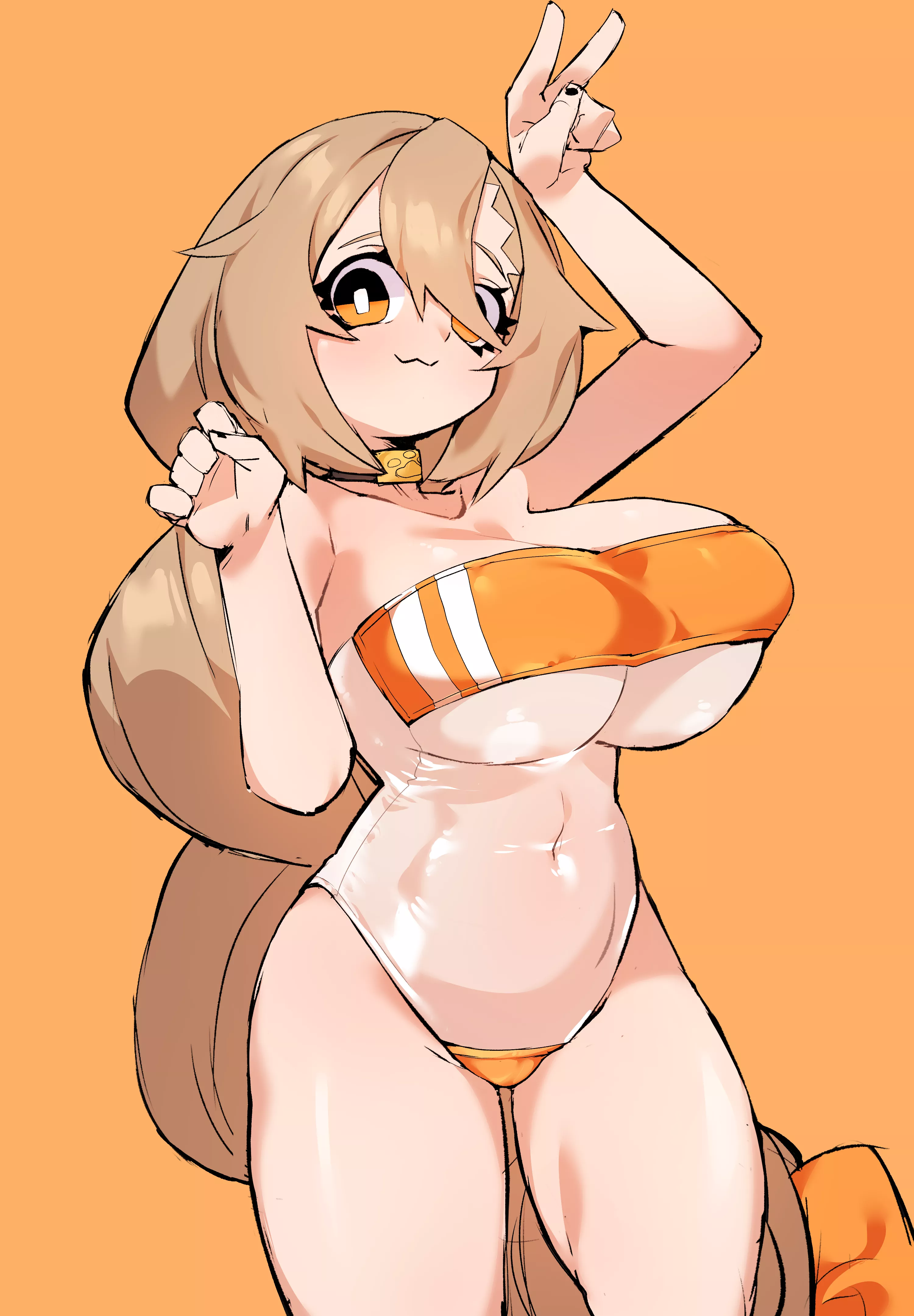 Dog Girl Sheer Swimsuit (K.Tomato ) [Original]