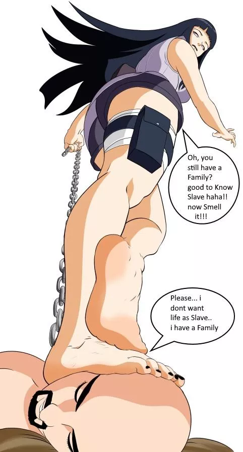 Dominatrix Hinata Uses Foot Slave