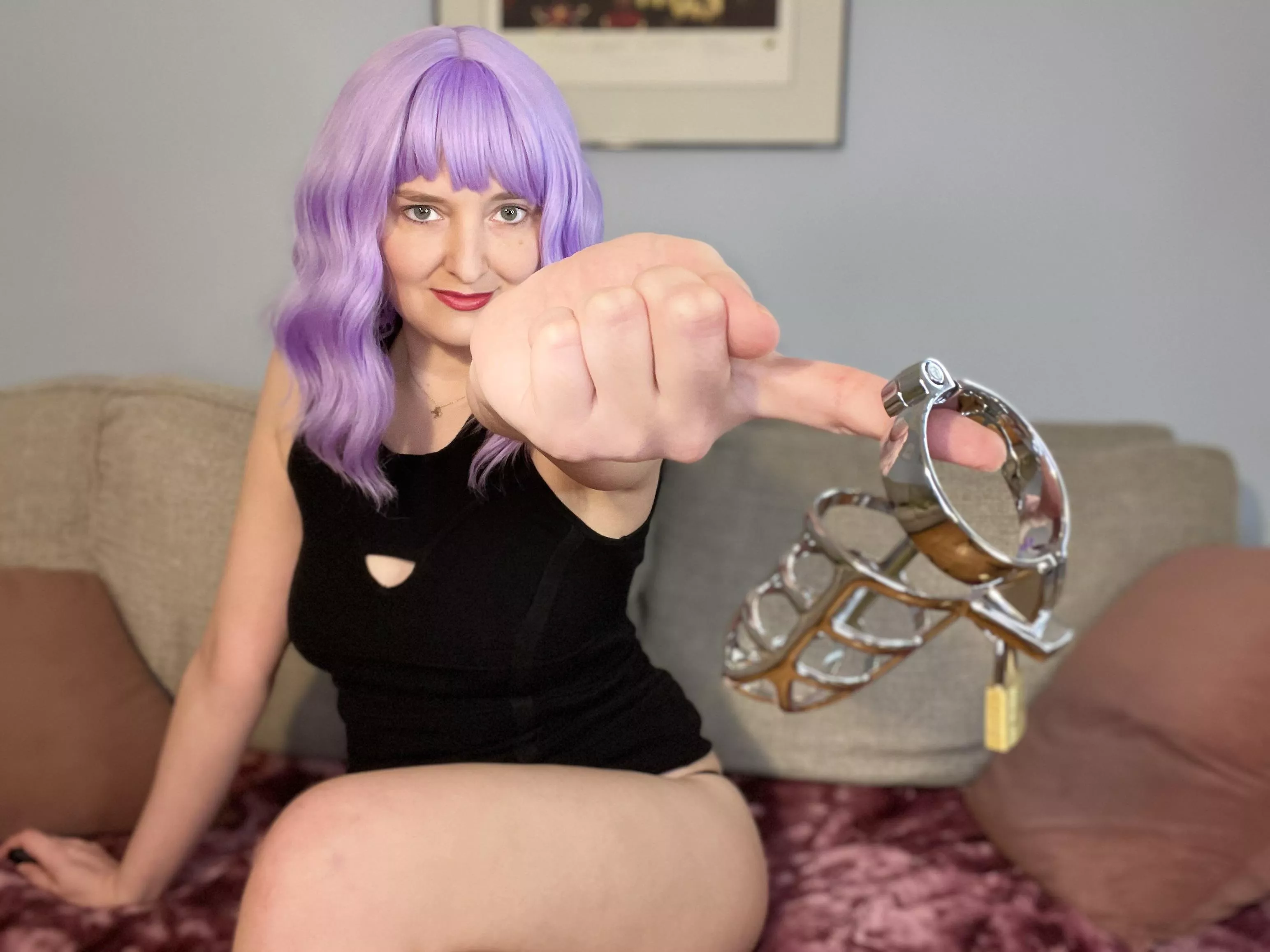 Don't you know that pets don't get to decide when they cum? Mistress does 💜😈💜[domme]