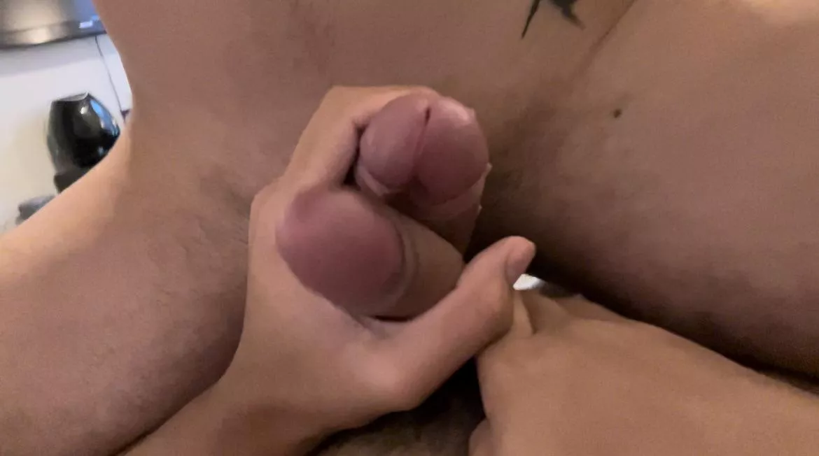 double jerk always feels good with his dick on top of mine 😩😈💦