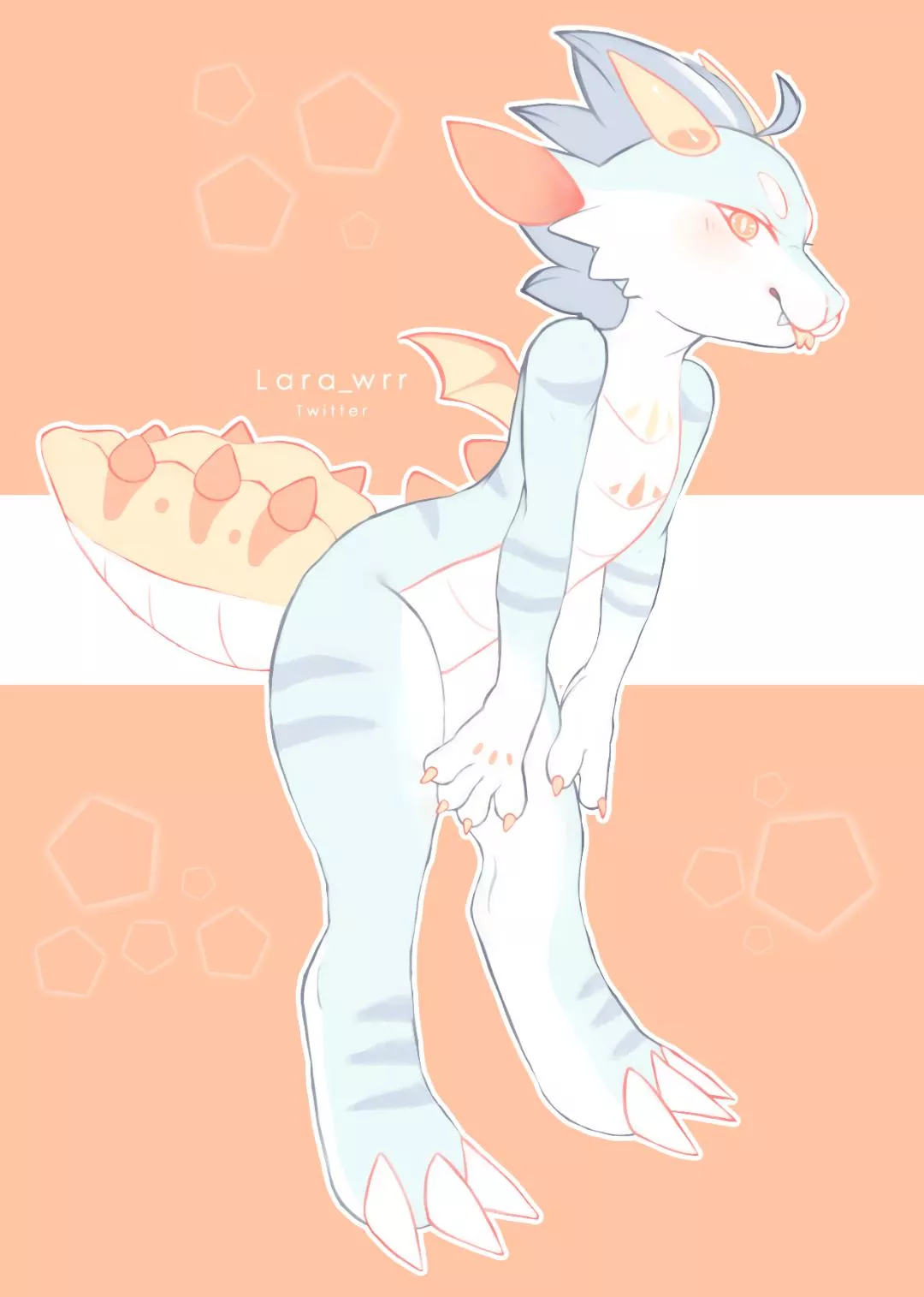 Dragon sona for bf ðŸ’®ðŸŒˆ [Art by me, Lara_wrr on Twitter]