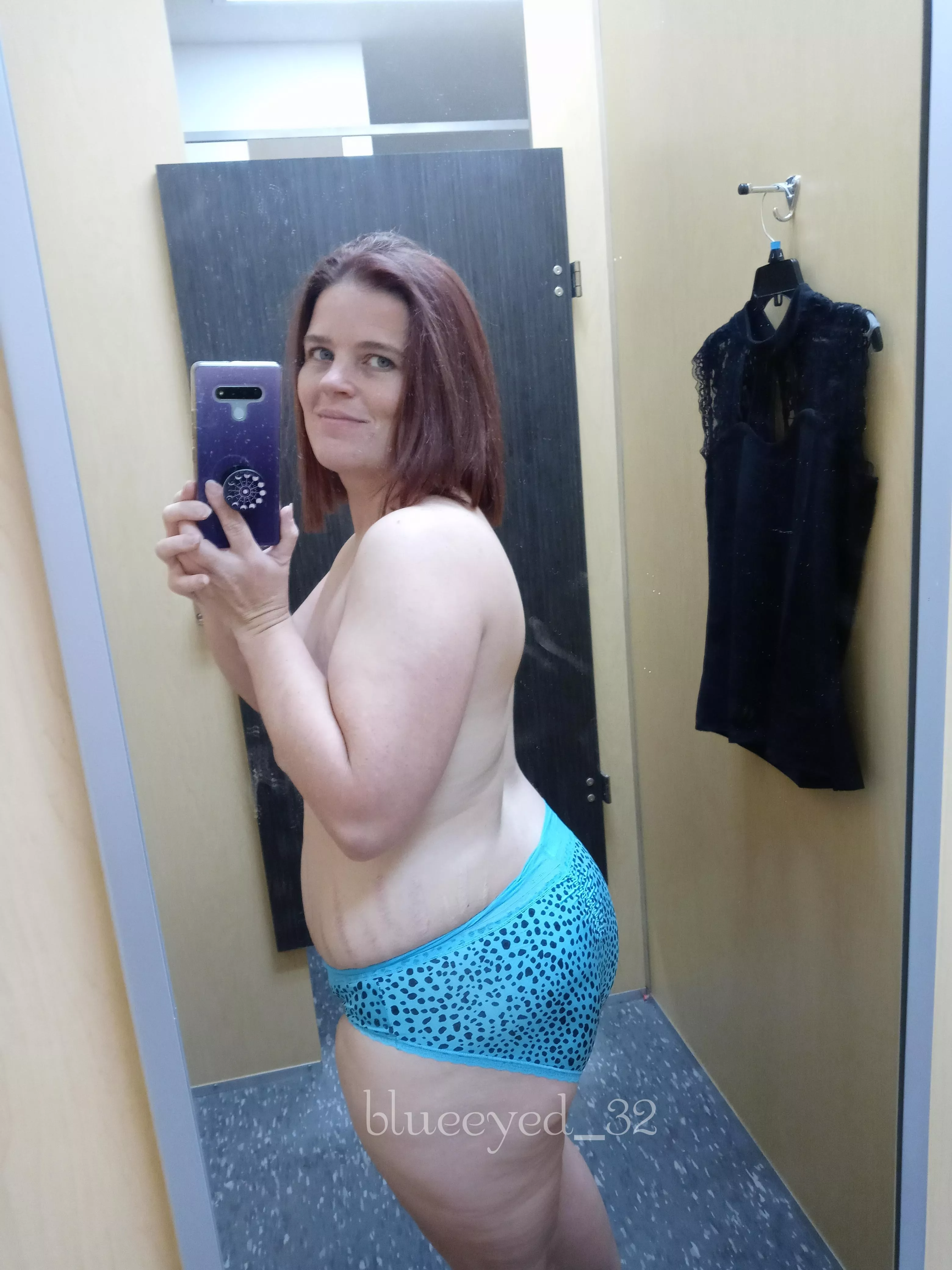 Dressing room sex with this chubby milf anyone