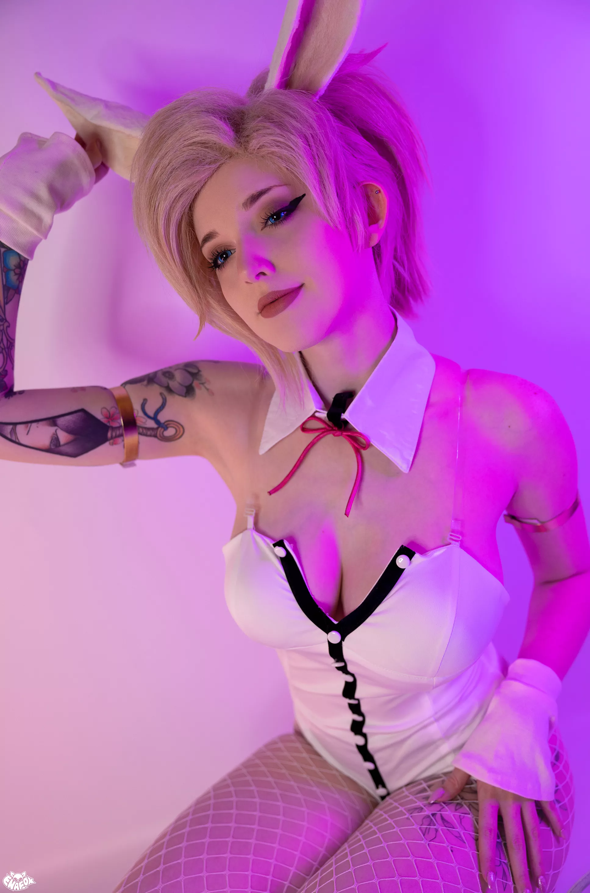 Easter bunny Mercy from Overwatch by - 'Enafox'