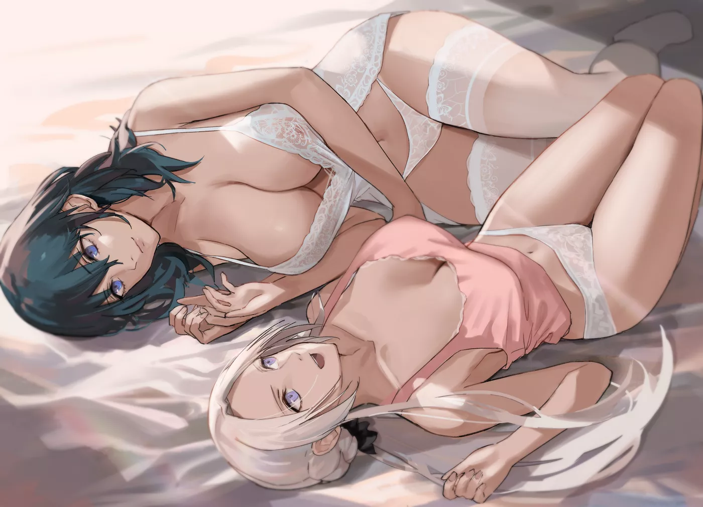 Edelgard and Byleth sleepover [Fire Emblem]