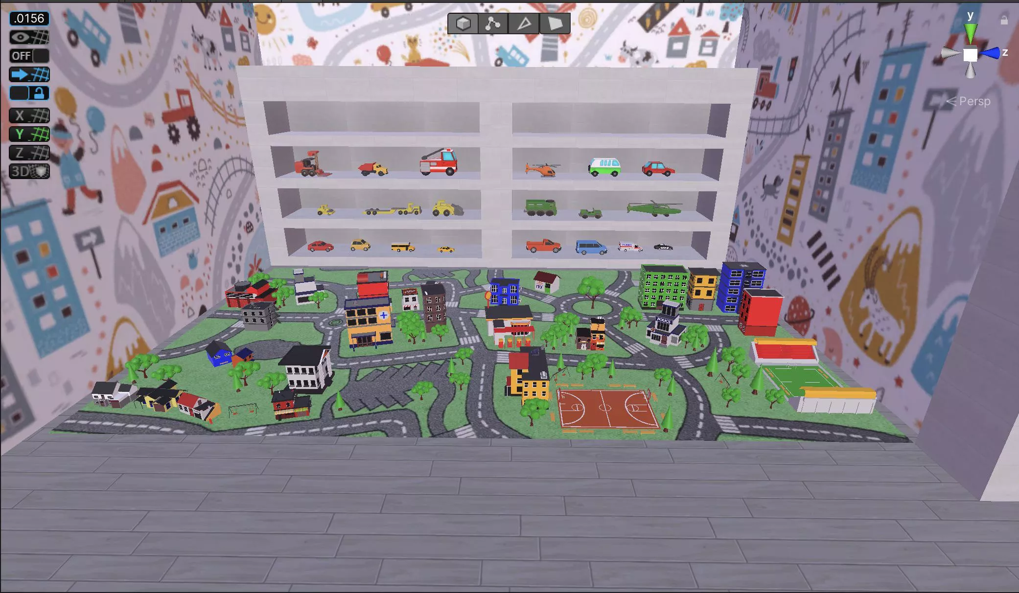 Eeeeeeee I just finished working on a new little area for Lucky Charms in VR Chat. I wanted to create a 3D space on a city map to play with cars! What do you guys think?