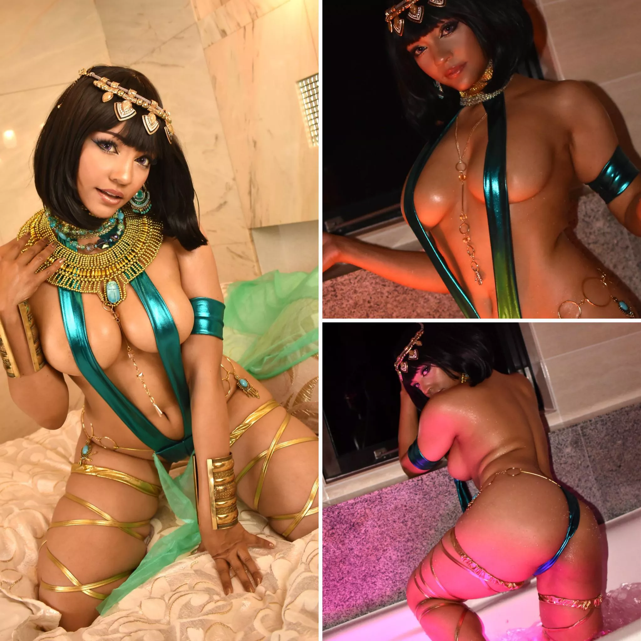 Egyptian Queen Nefari boobs and butt (Pattie Cosplay)