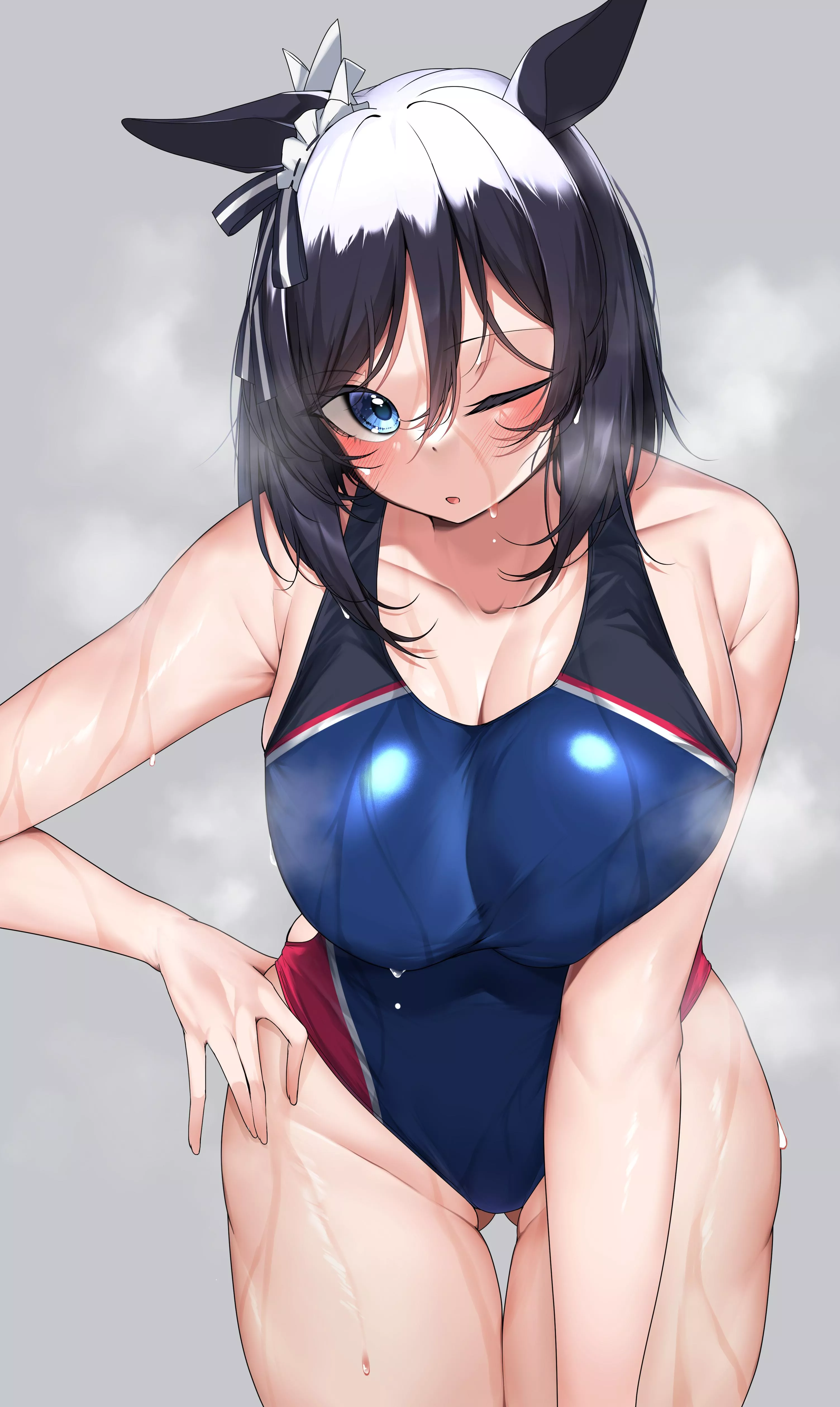 Eishin Flash Feeling Hot In A Race Swimsuit (Kshimu ) [Umamusume]