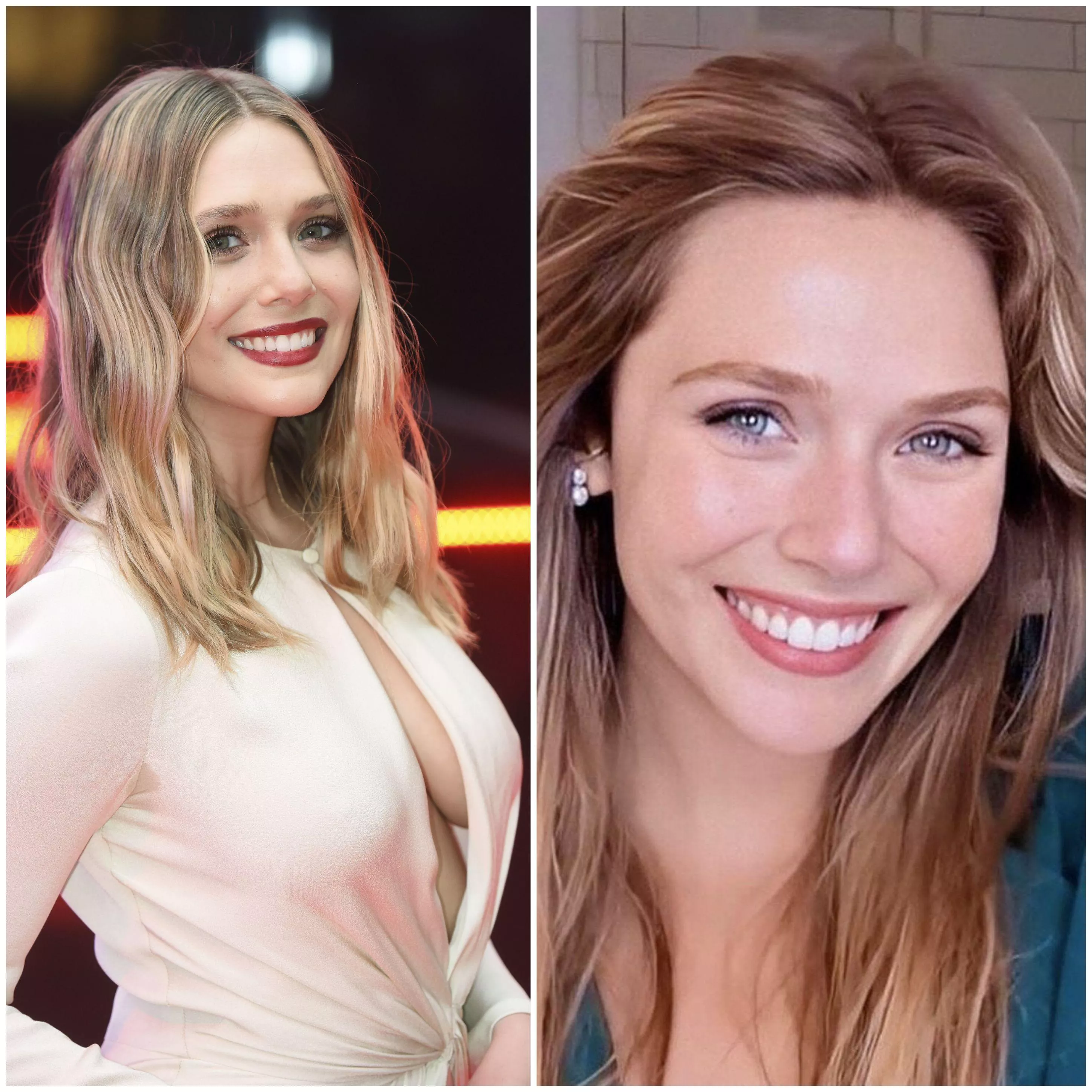 Elizabeth Olsen and her sexy body have me feeling so bi, let's fuck each others fists and whoever cums first had to let the other bud choose where to cum on or in them