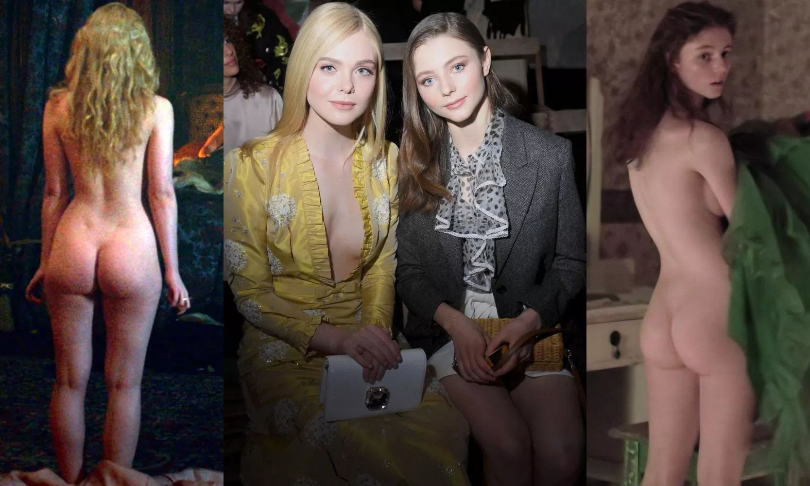 Elle Fanning and Thomasin McKenzie